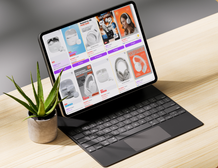 Дизайн карточек для товара наушники беспроводные