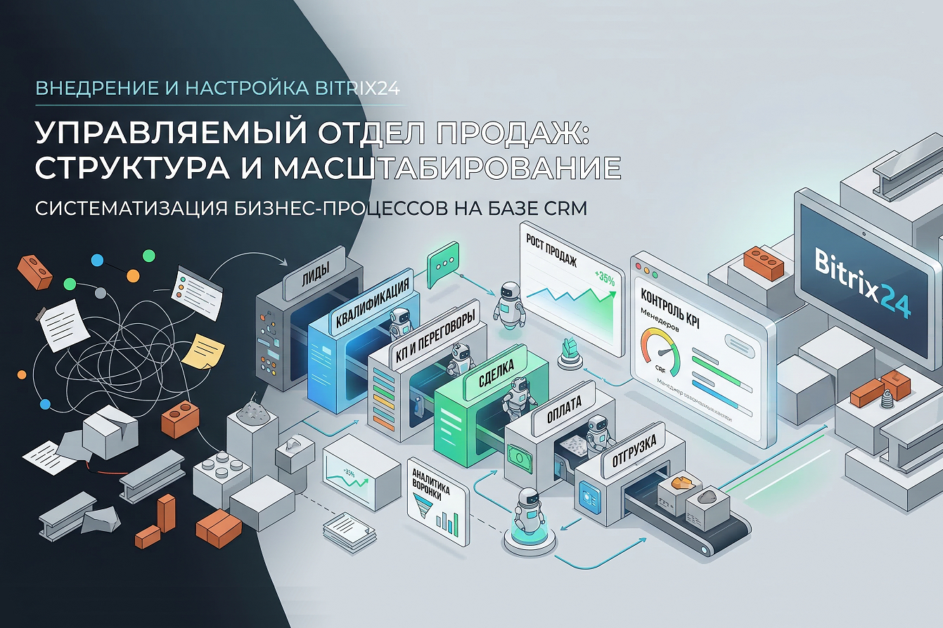Внедрил Bitrix24 и настроил отдел продаж под масштабирование