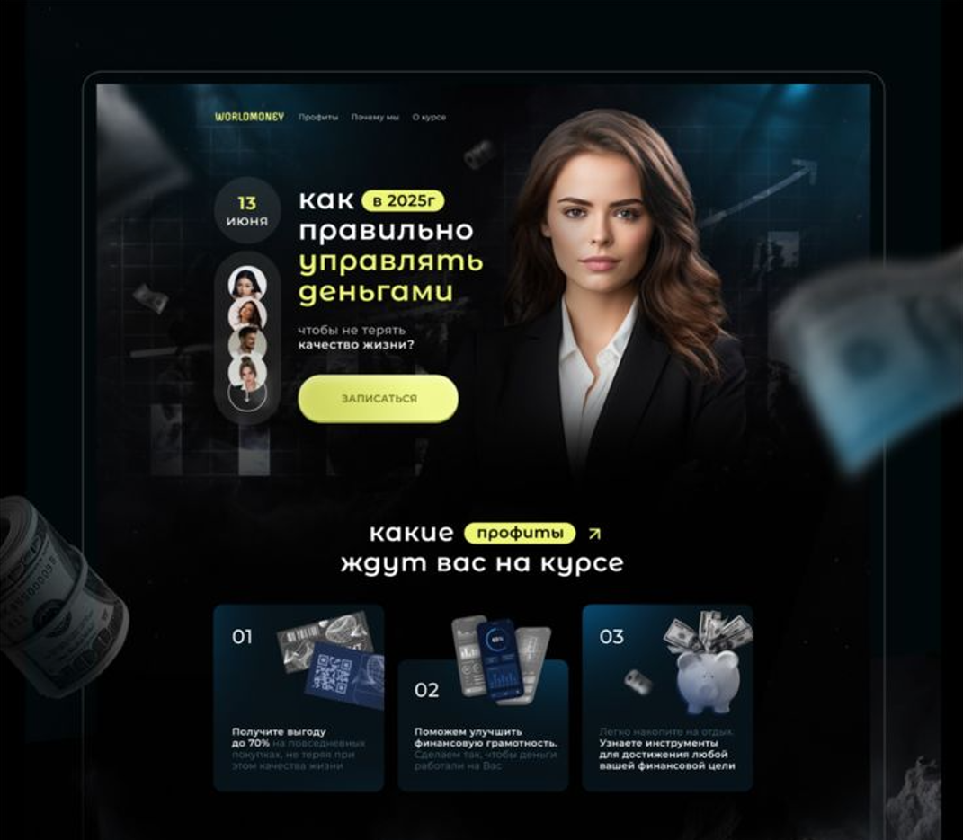 Разработка дизайна сайта для курса