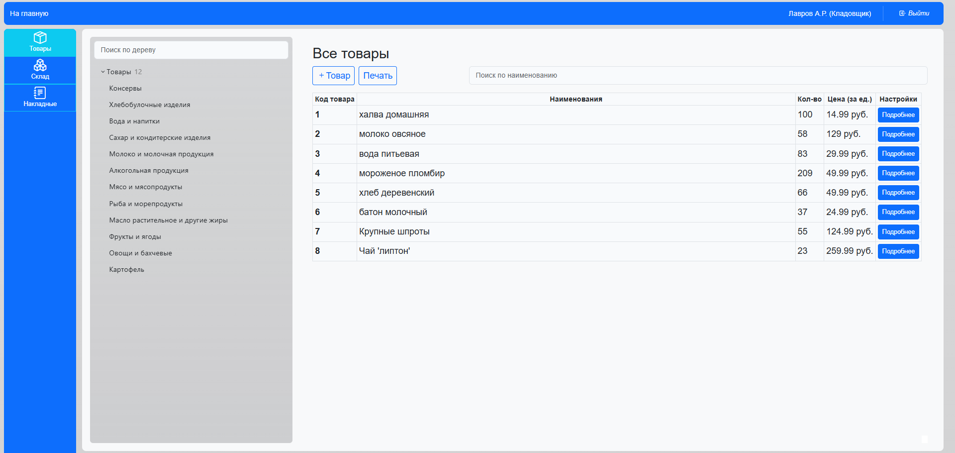 Сайт для небольшого магазина