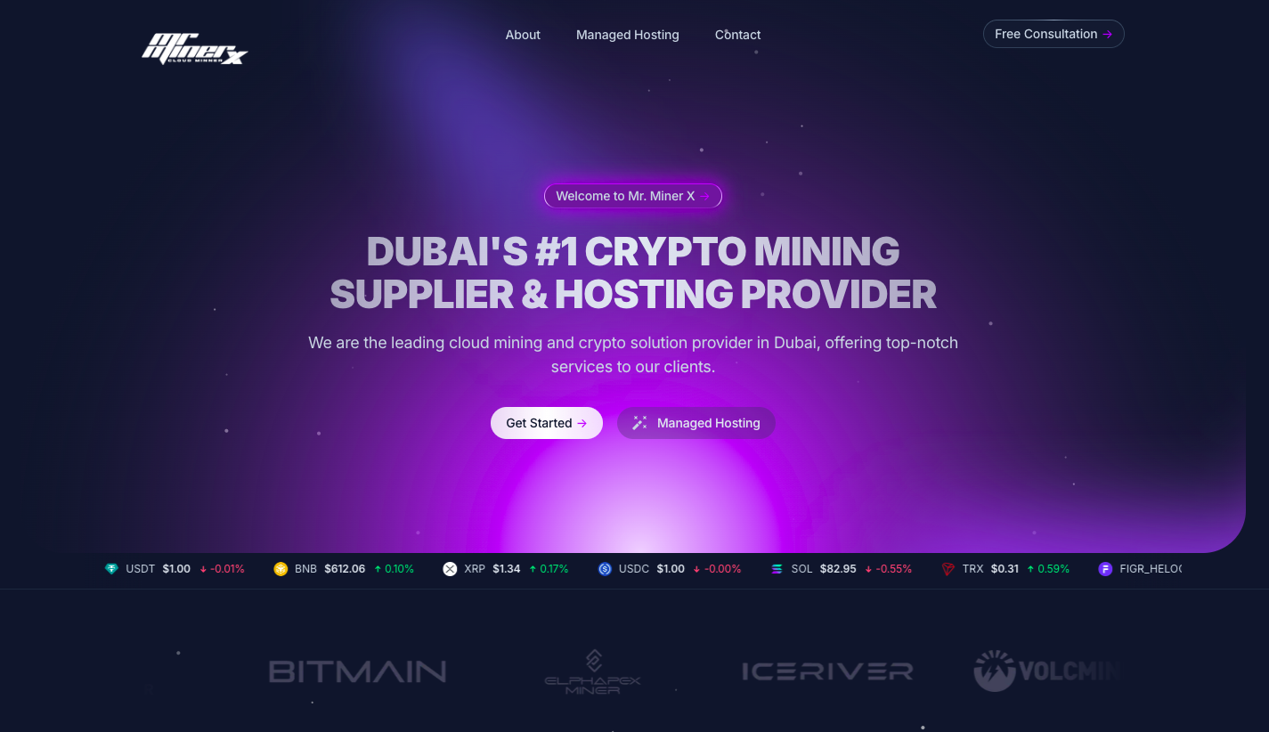 Разработка корпоративного веб-приложения MrMinerX для управления крипто-платформой
