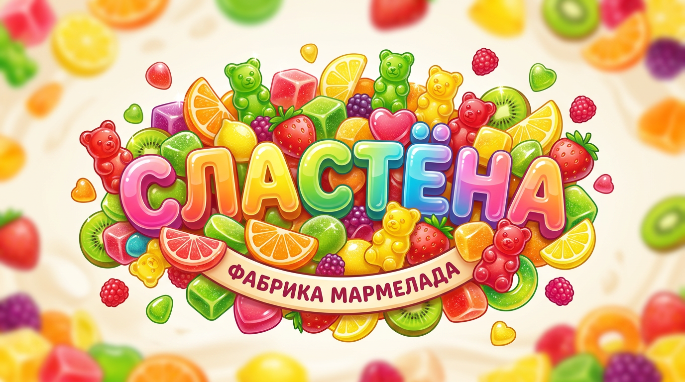 Логотип для мармеладной фабрики " СЛАСТЕНА"