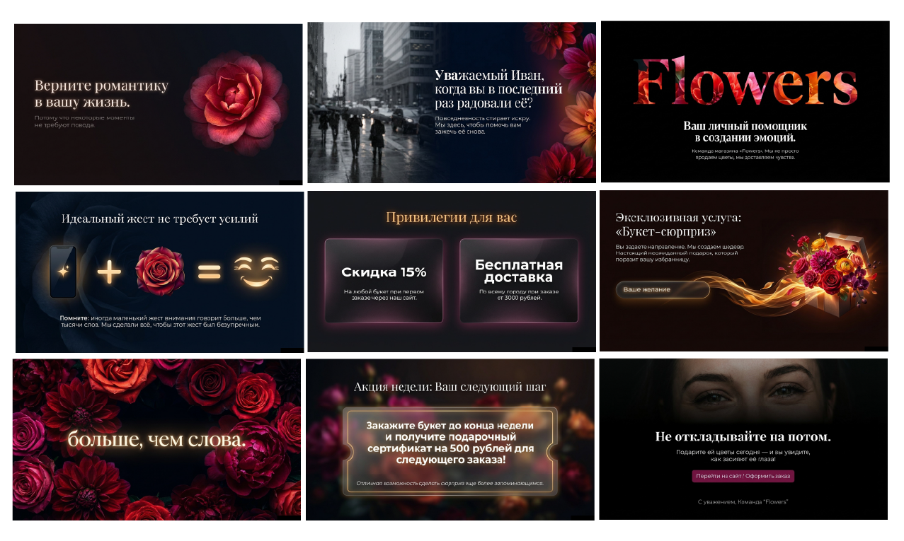 Продающая презентация для онлайн‑магазина цветов