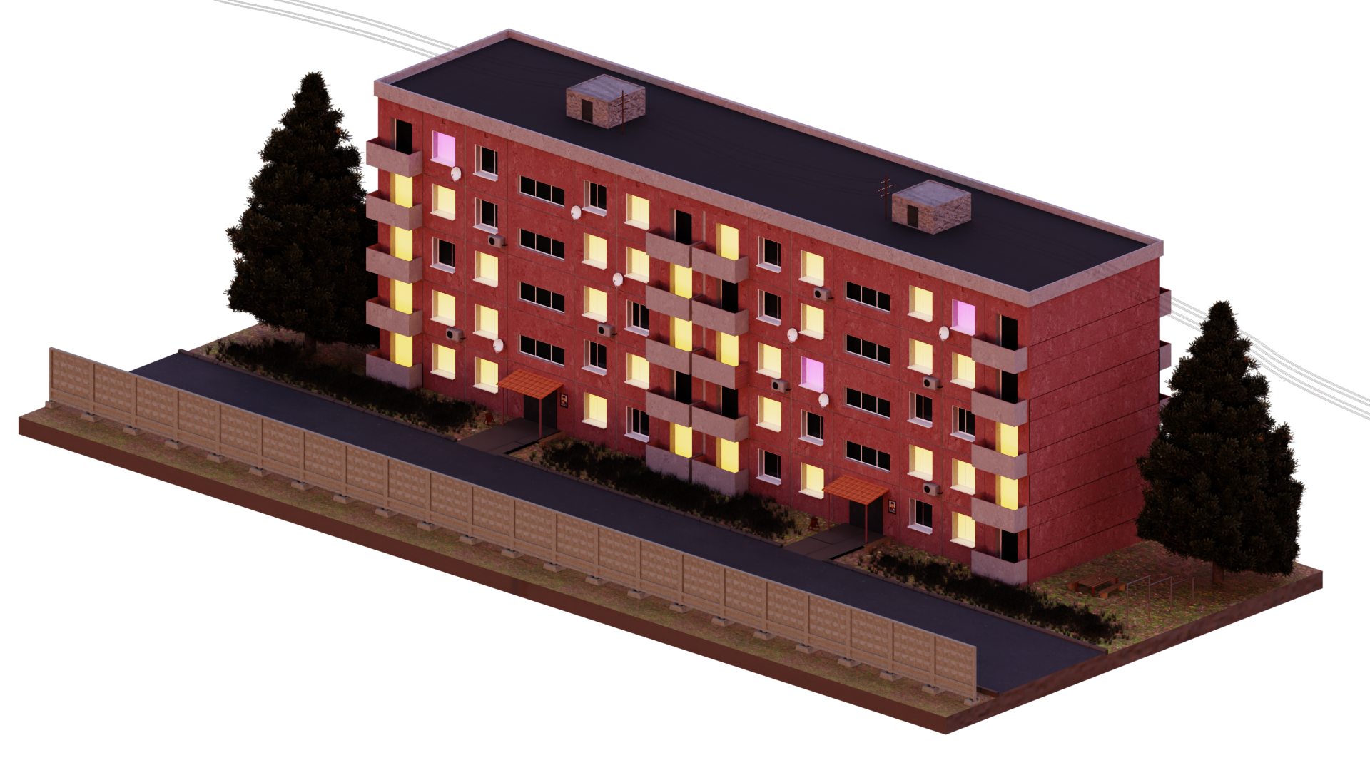 Low Poly хрущевка