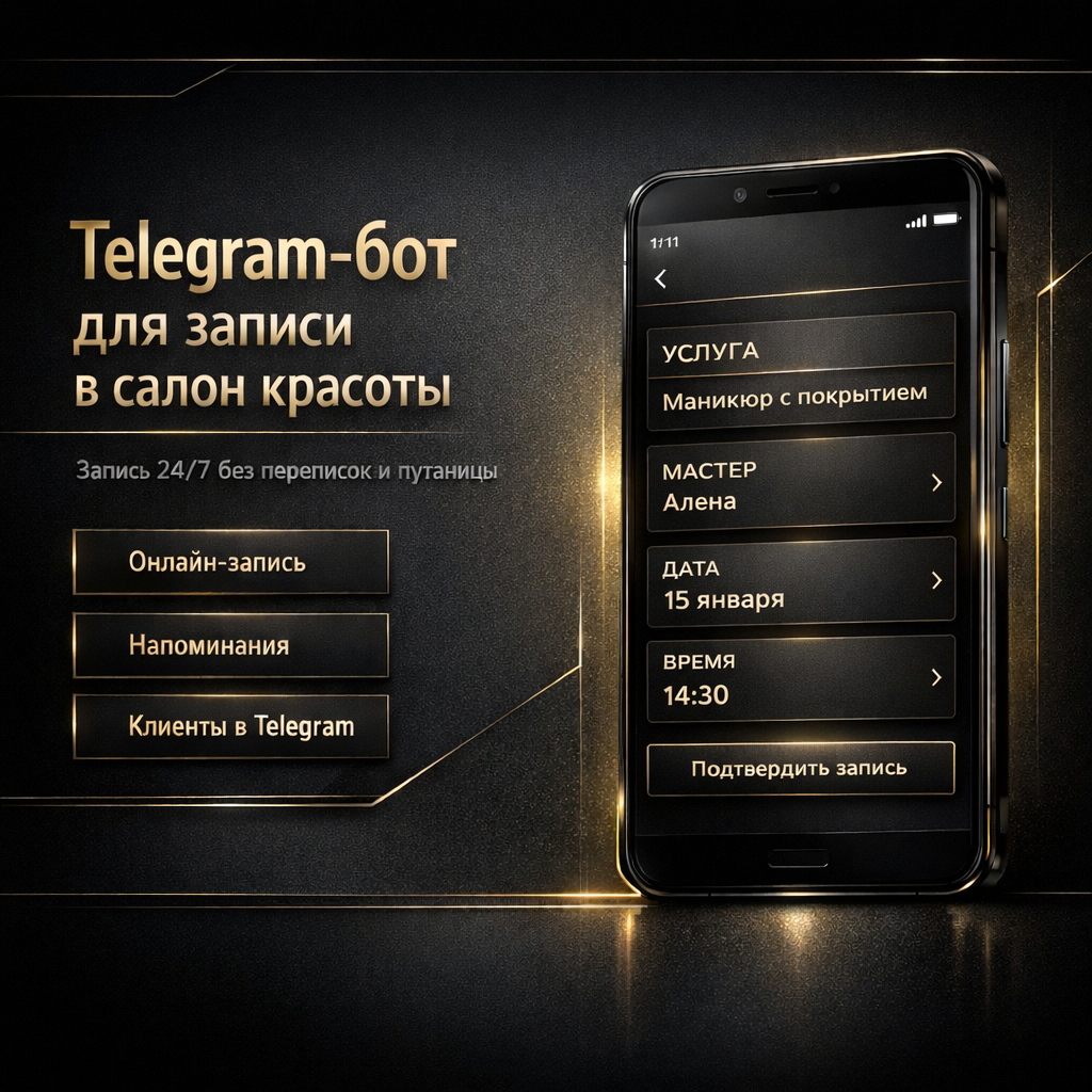 BeautyBot. Telegram-бот для записи клиентов в салон красоты