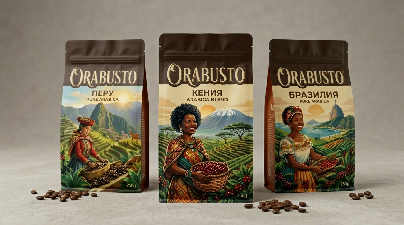 Разработка бренда кофе "Orabusto"