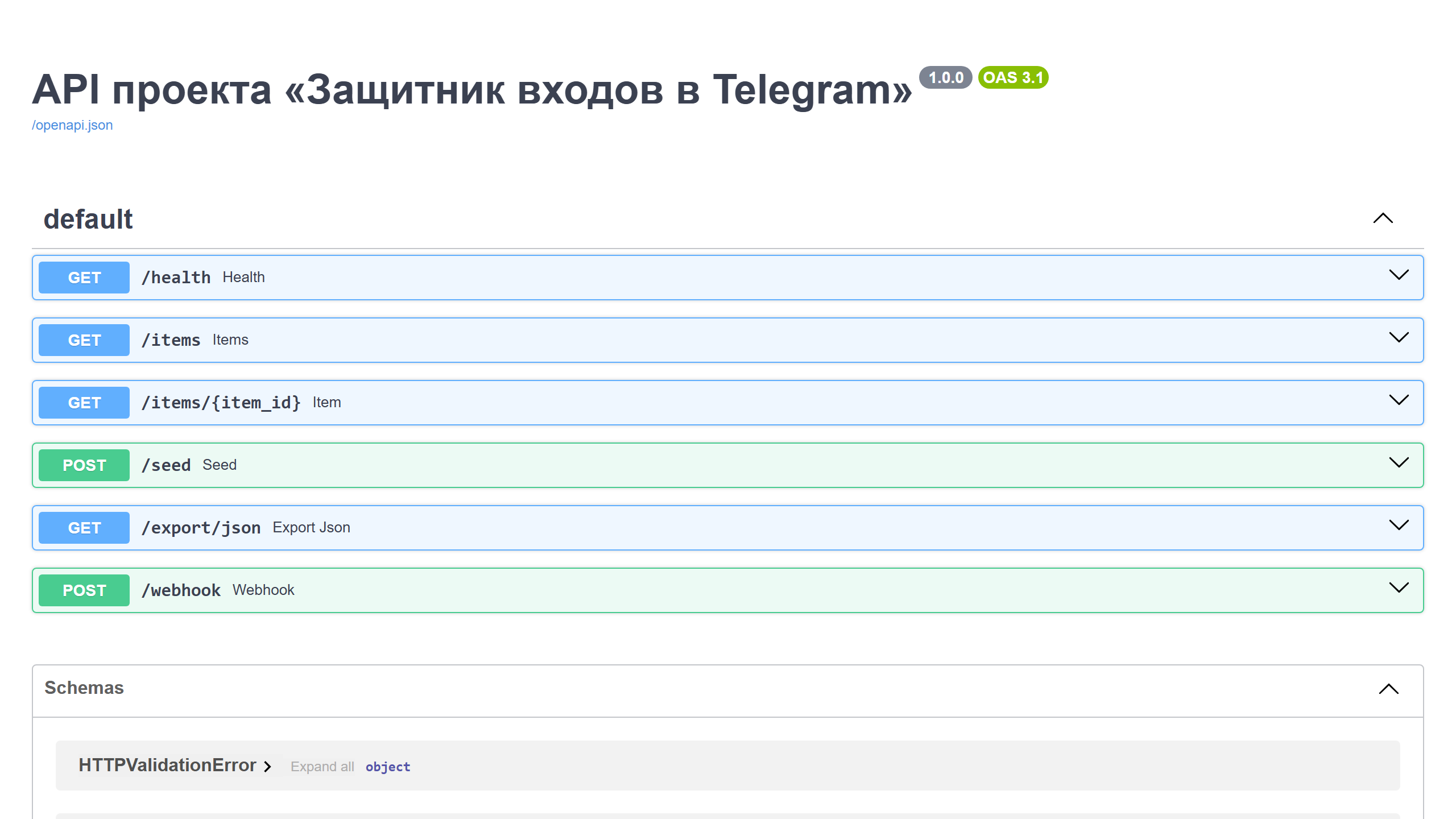 Сервис подтверждения входа через Telegram