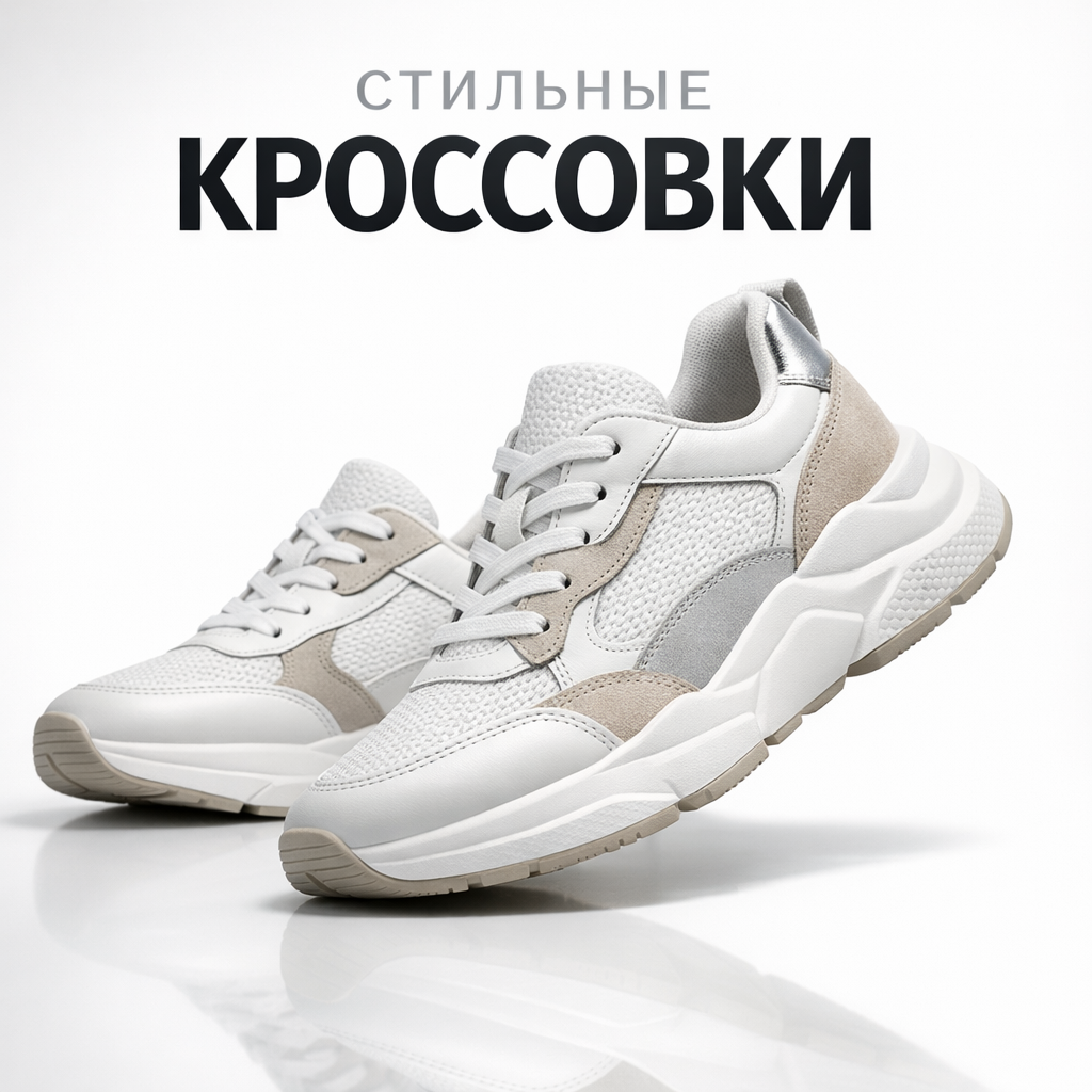 Продающая серия карточек для Ozon - женские кроссовки