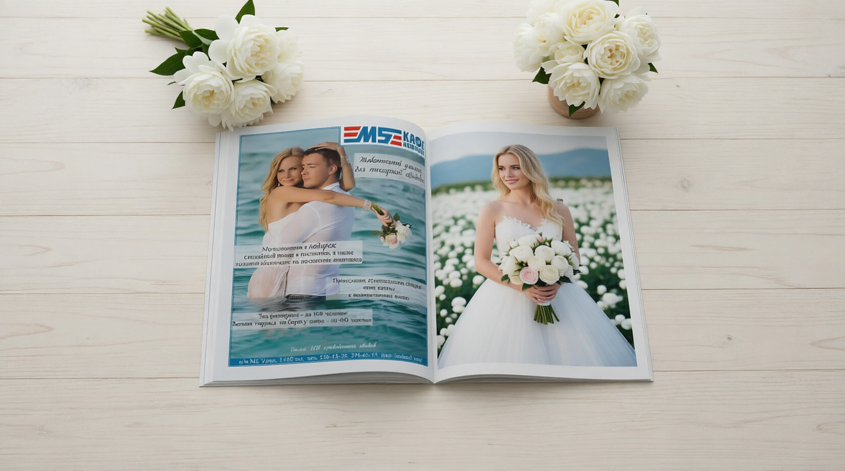 Макет в журнал "Свадьба на ура"