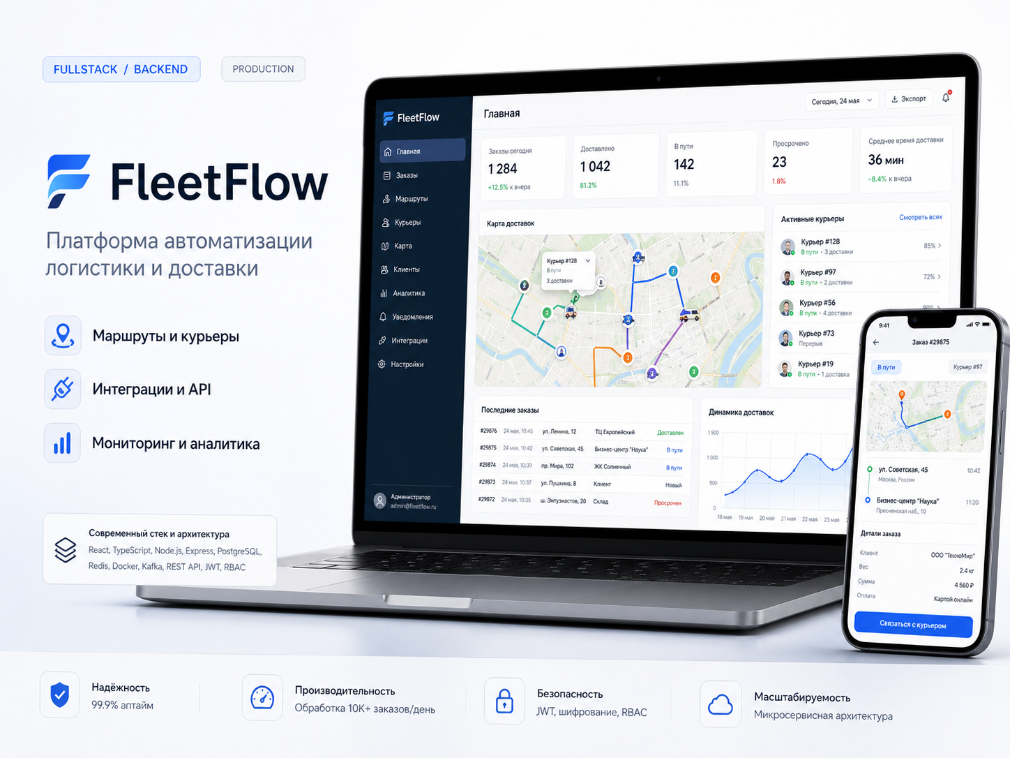 FleetFlow — платформа автоматизации логистики и доставки