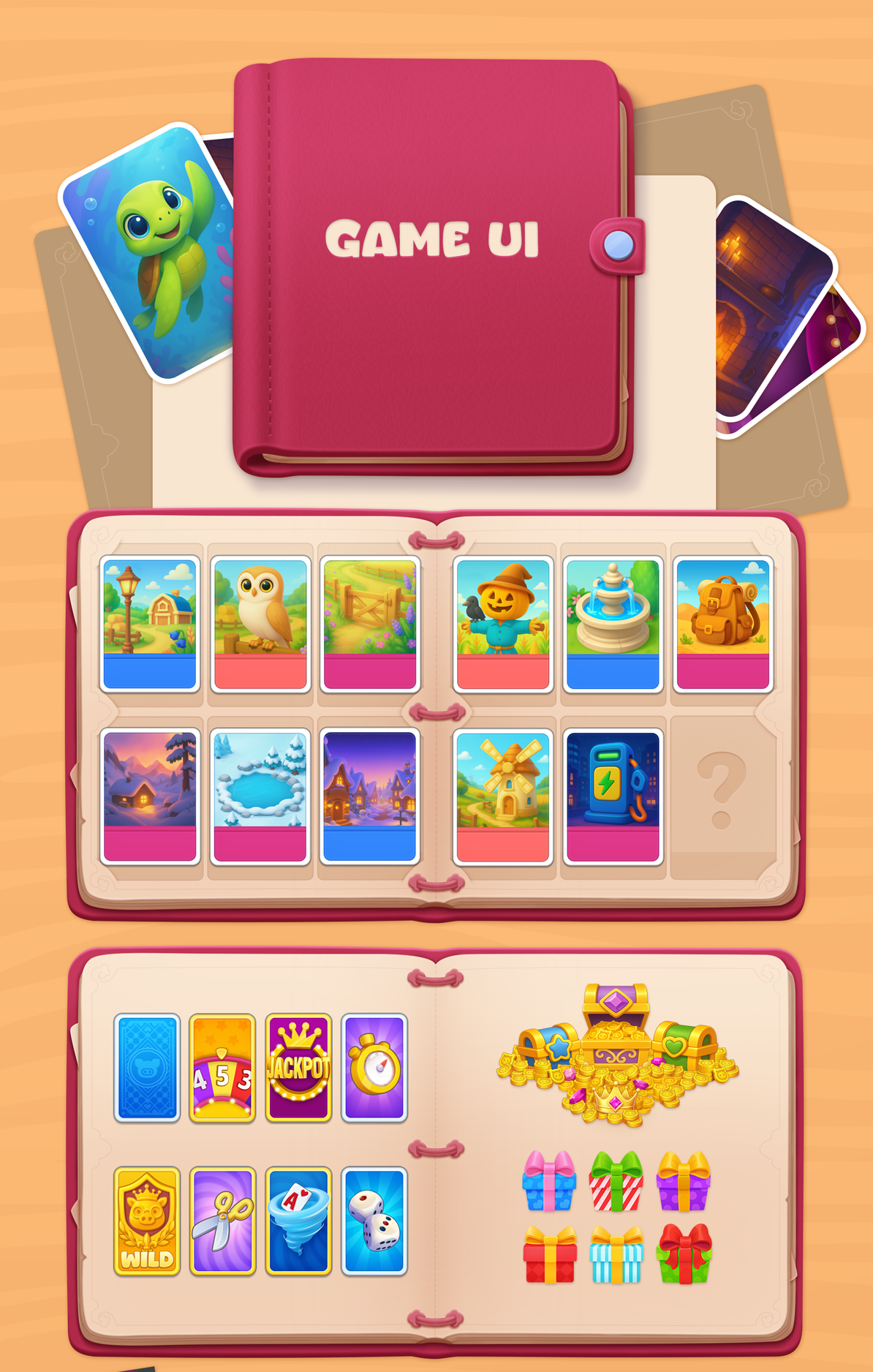 Game UI для мобильной казуальной игры
