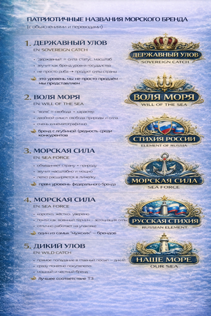 Торговая марка (бренд) для морепродуктов