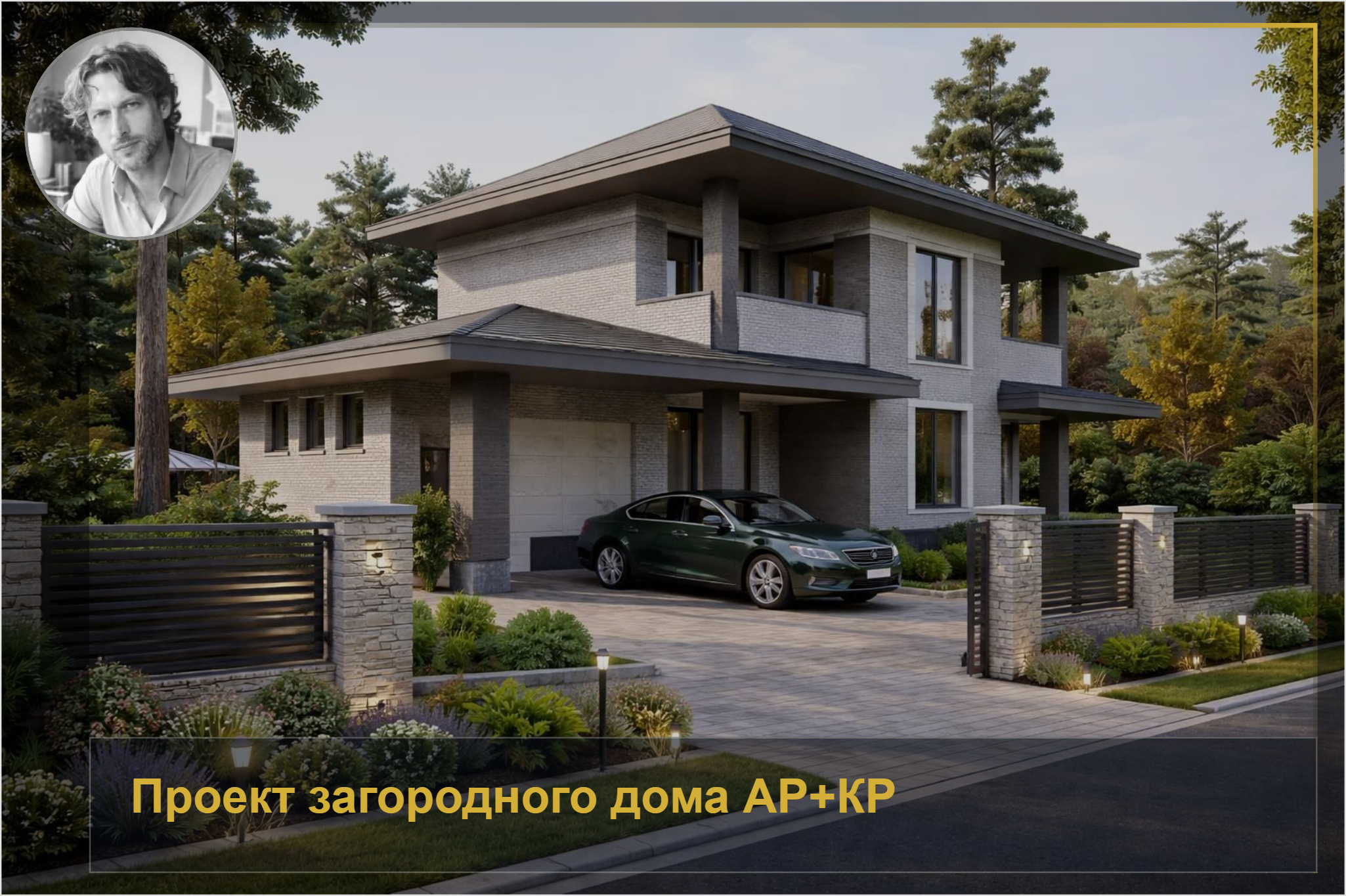 Проект загородного дома АР+КР