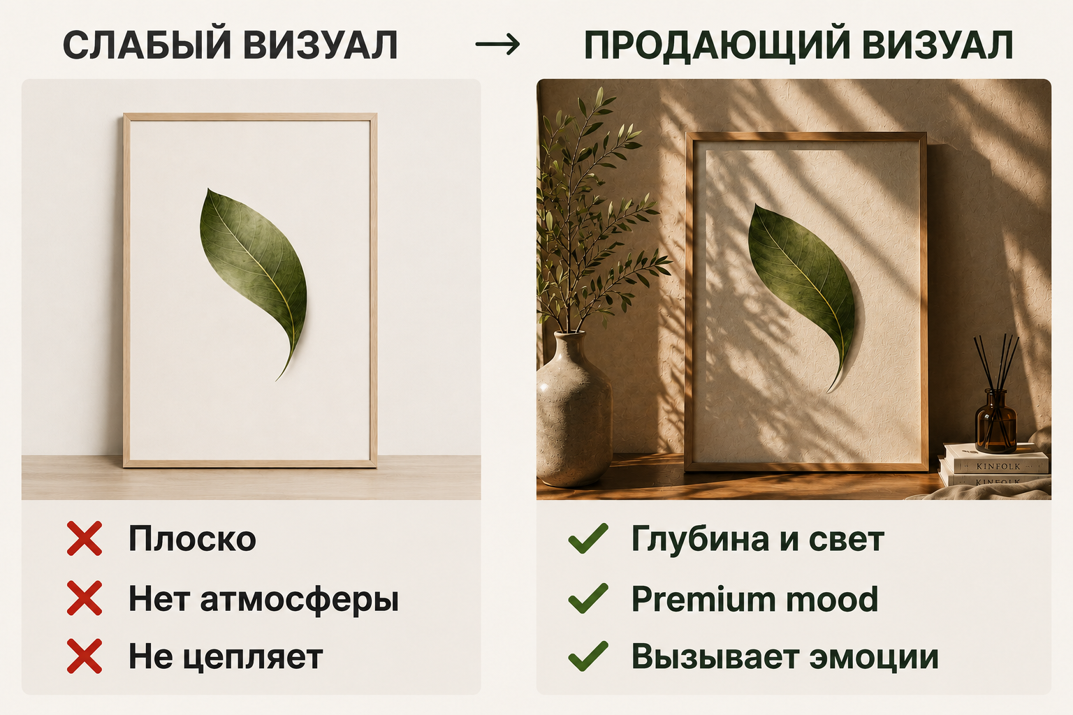 Minimal Botanical Poster Visualization for Marketplace & Interior Design