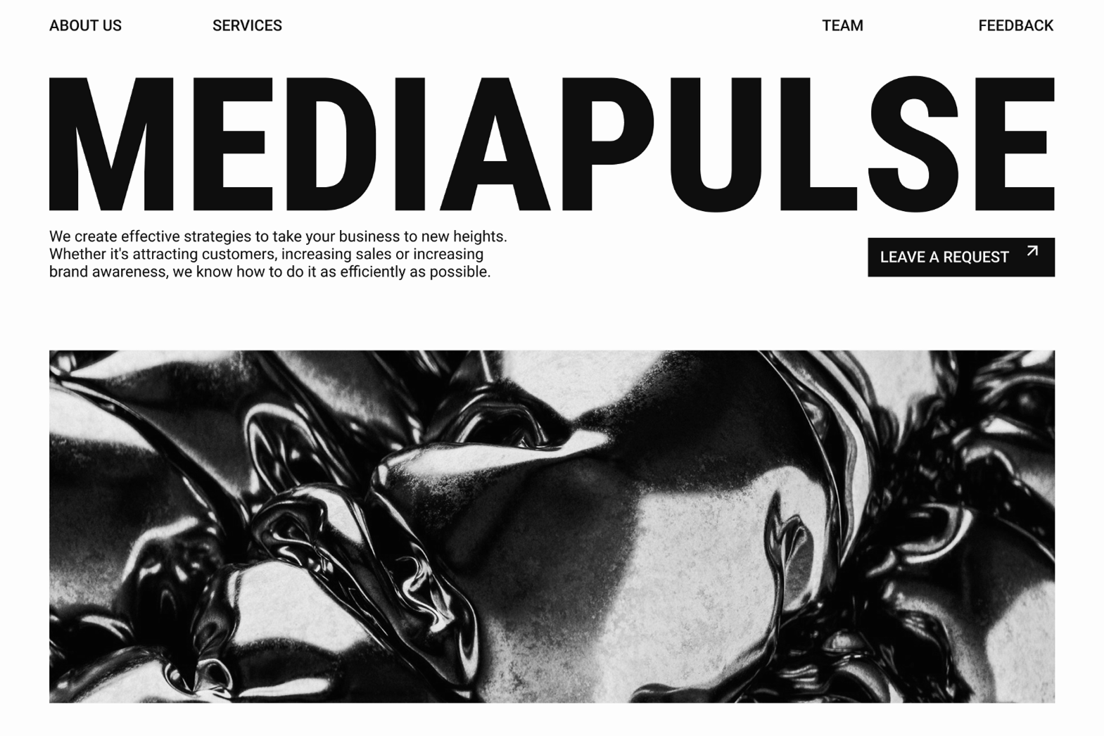 Лендинг для агенства MEDIAPULSE