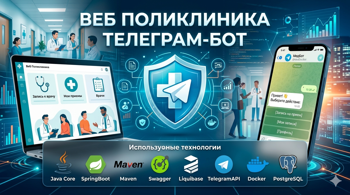 Веб-поликлиника, которая была разработана для людей которые хотят иметь под рукой сервис с которым они могут не выходя из дома