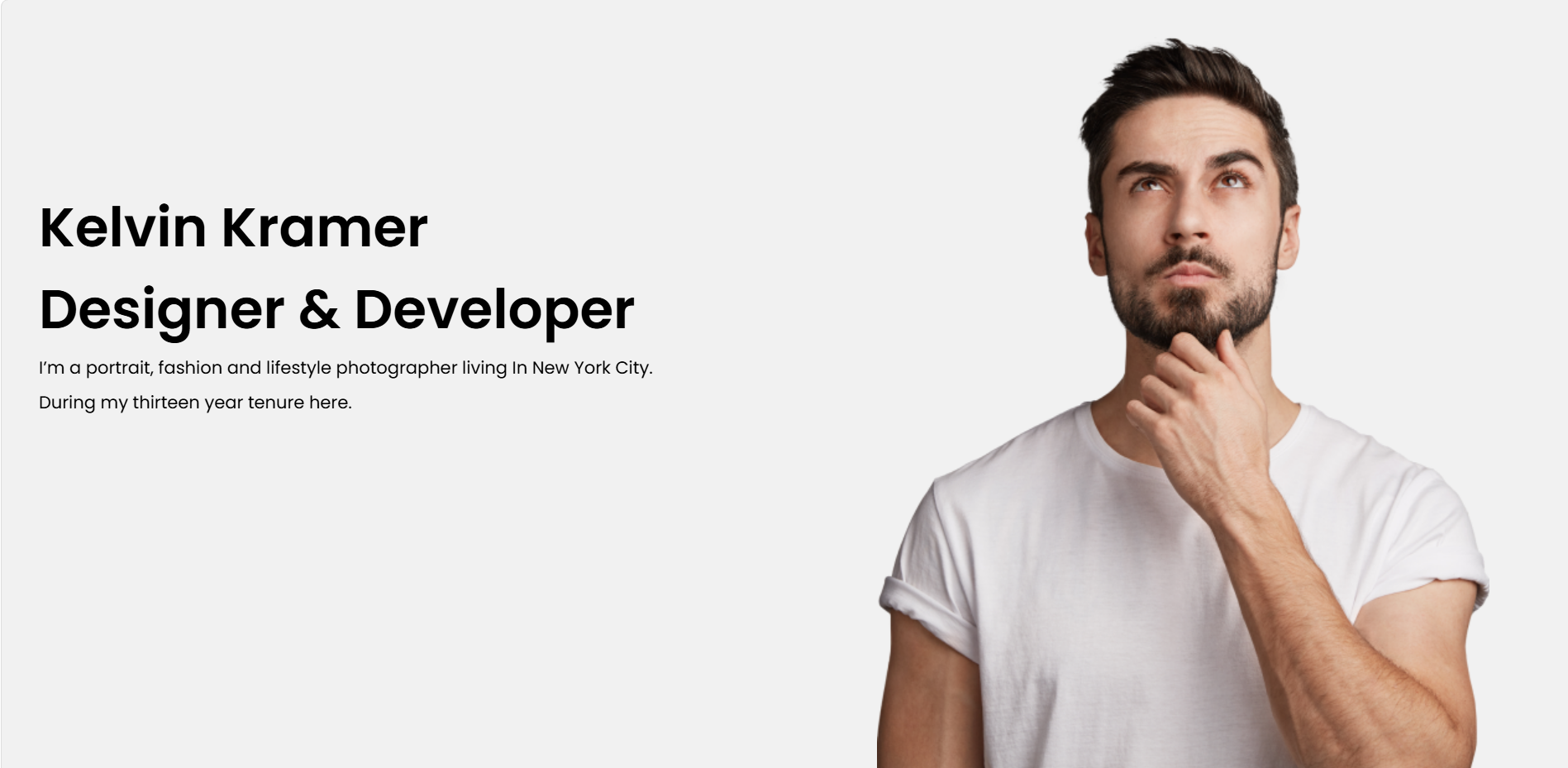 Адаптивный Landing Page на React для персонального бренда (Кейс: Kelvin Kramer)