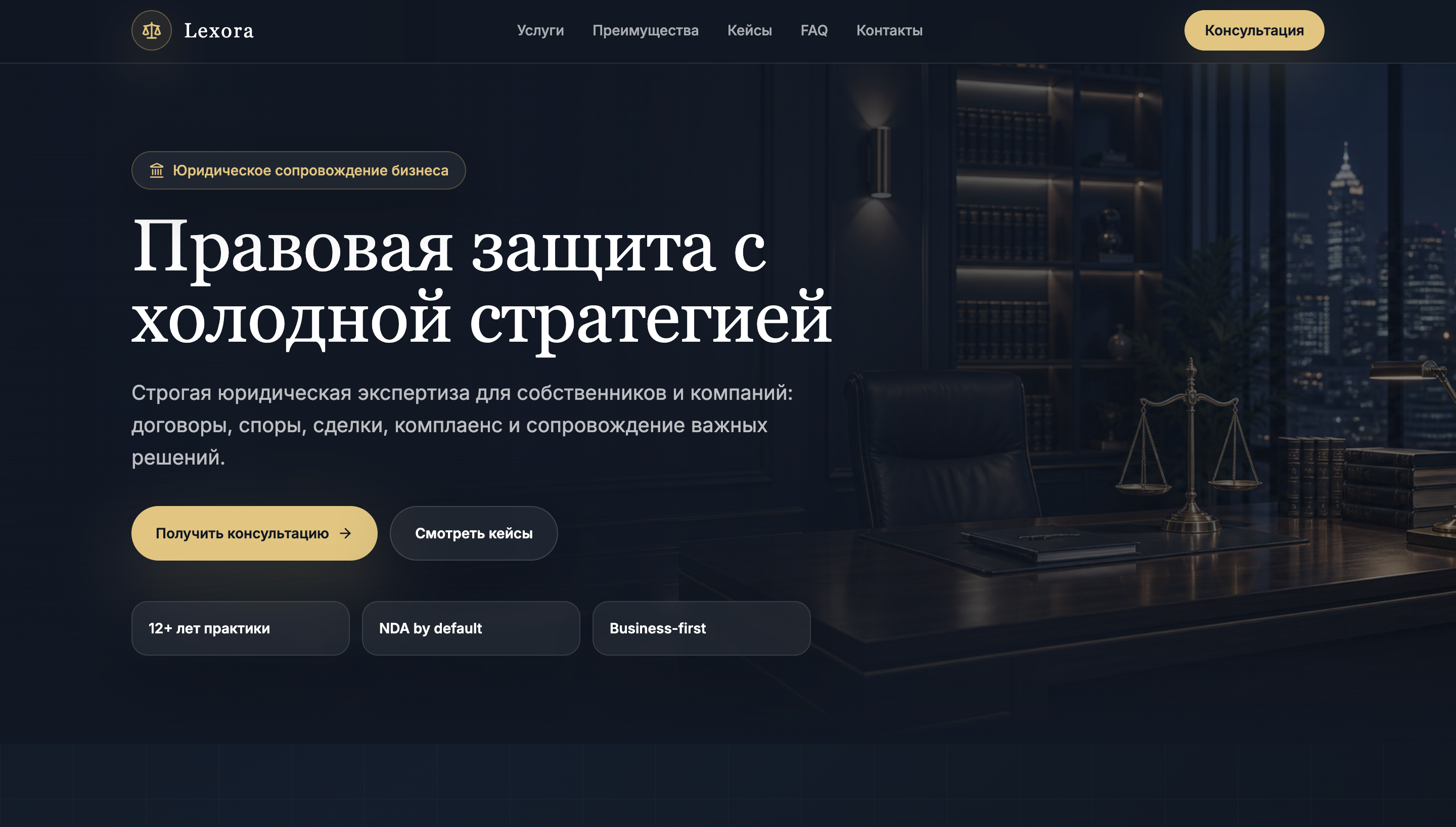 Сайт для юридической компании