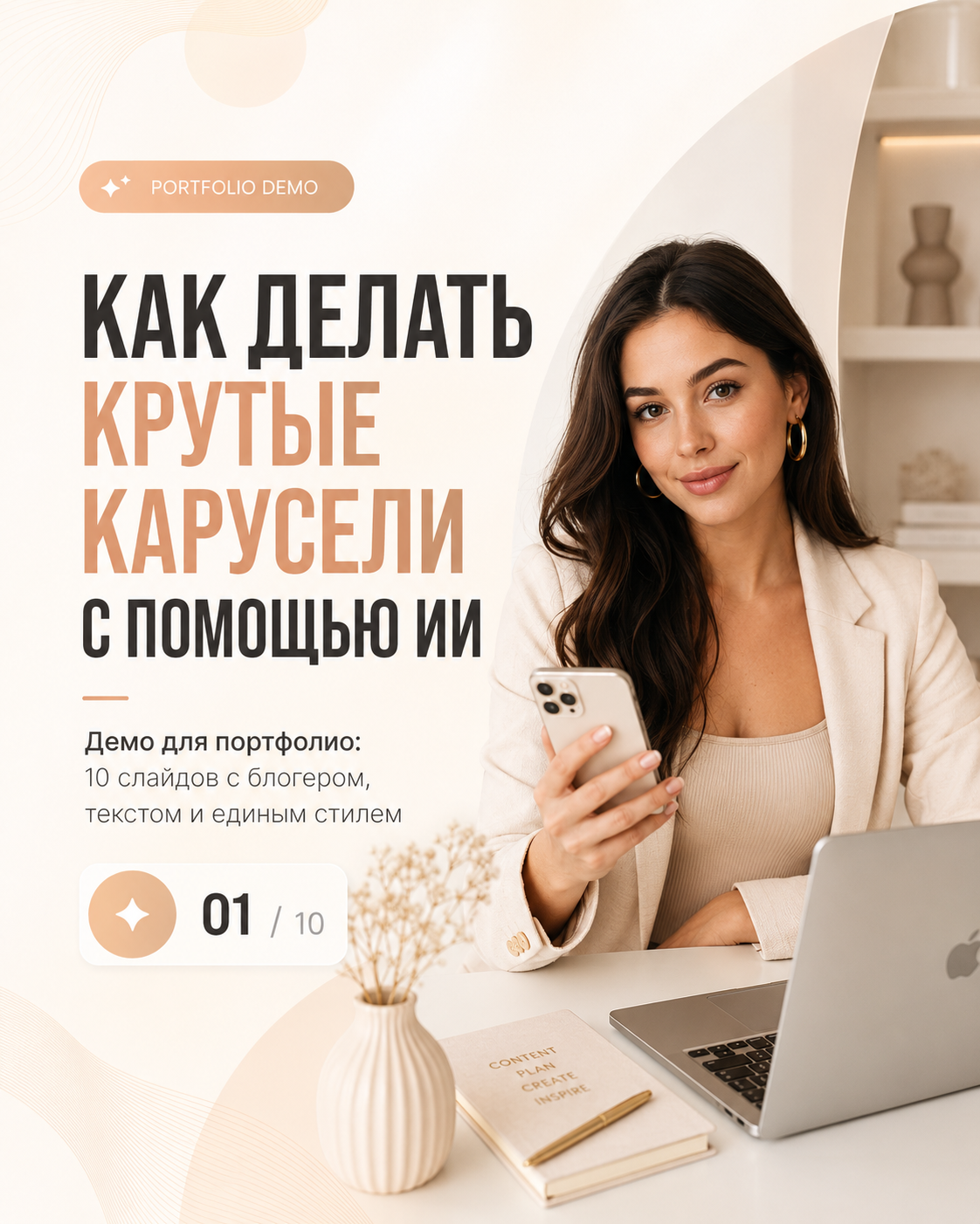 Генерация каруселей для блогеров с помощью ИИ