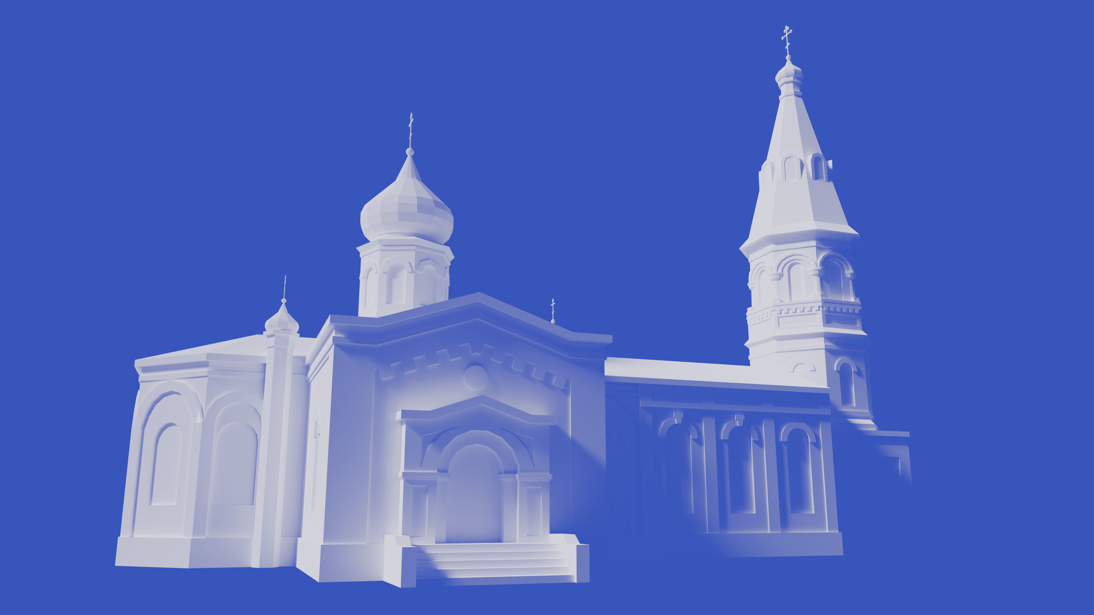 3D модель церкви для использования в Yandex.Maps