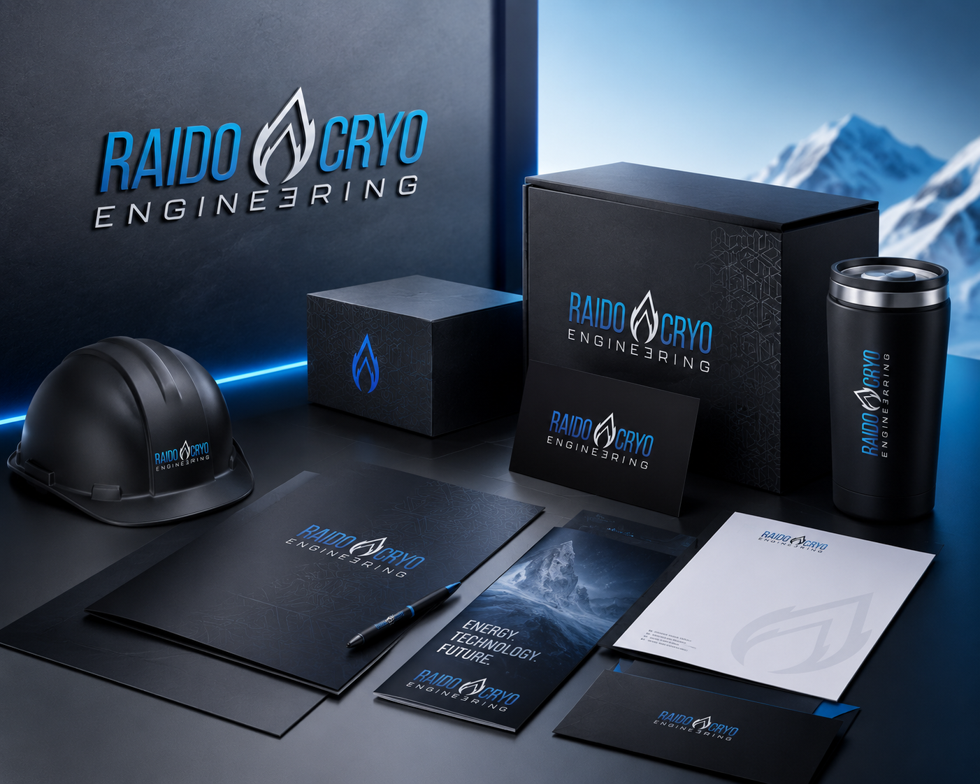 Разработать логотип для инженерной компании RAIDO CRYO Engineering,