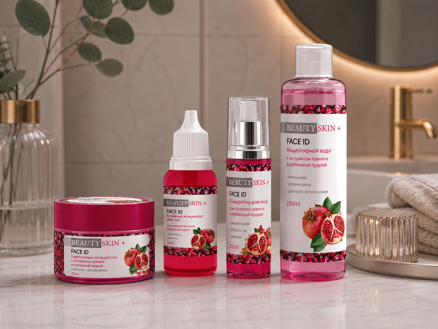 Разработка серии этикеток для косметической линейки Beauty SKIN