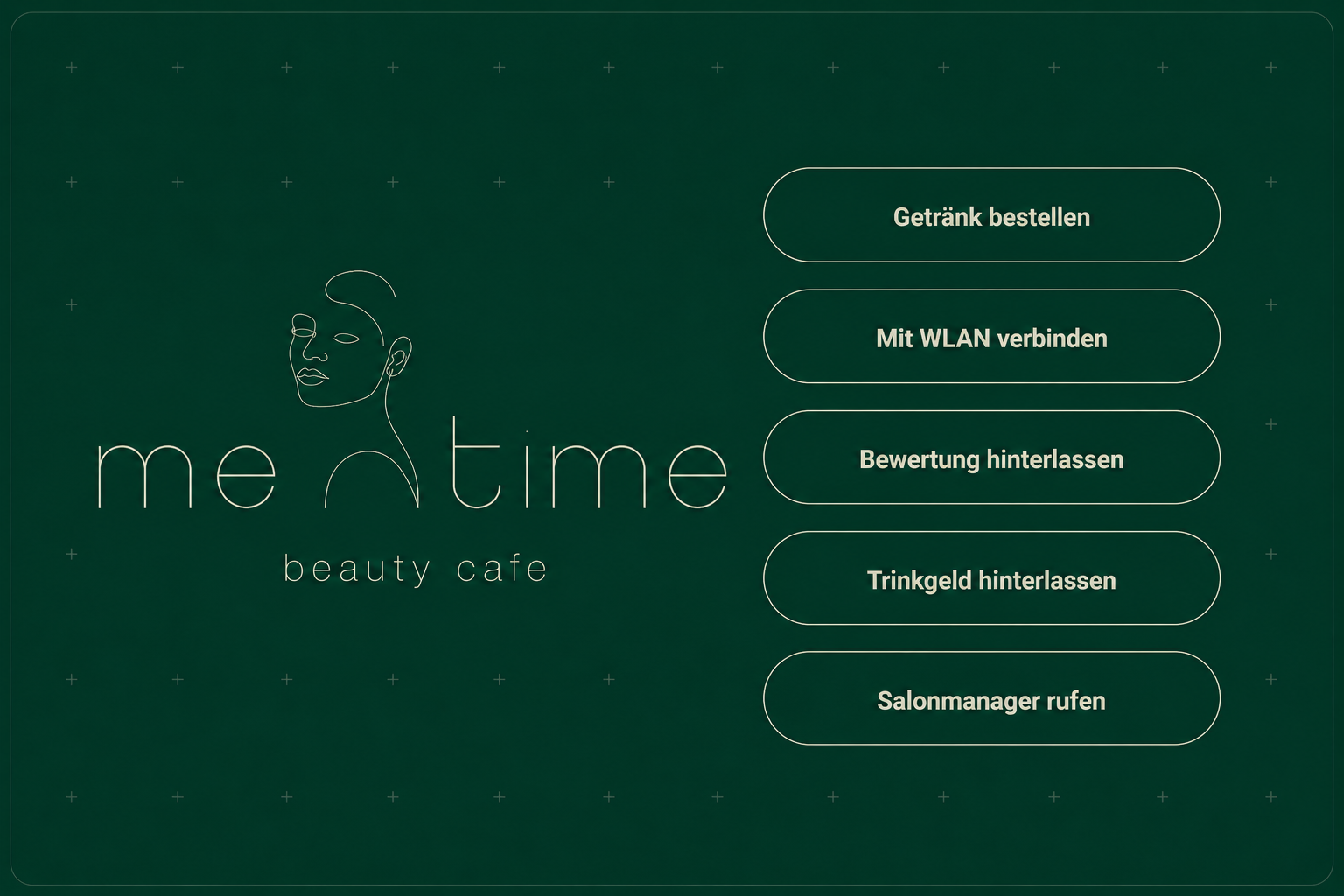 Интернет меню для немецкой кофейни "MeTime"