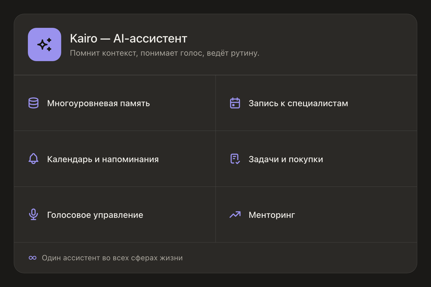 Kairo — персональный AI-ассистент с продвинутой памятью