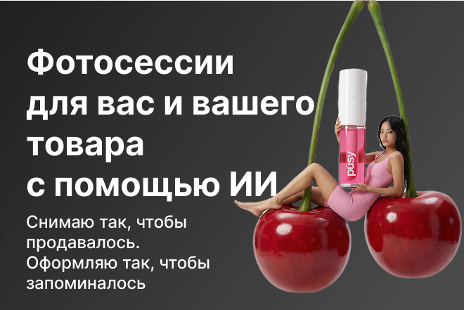 Профессиональные фотосессии для вас и вашего товара с помощью ИИ