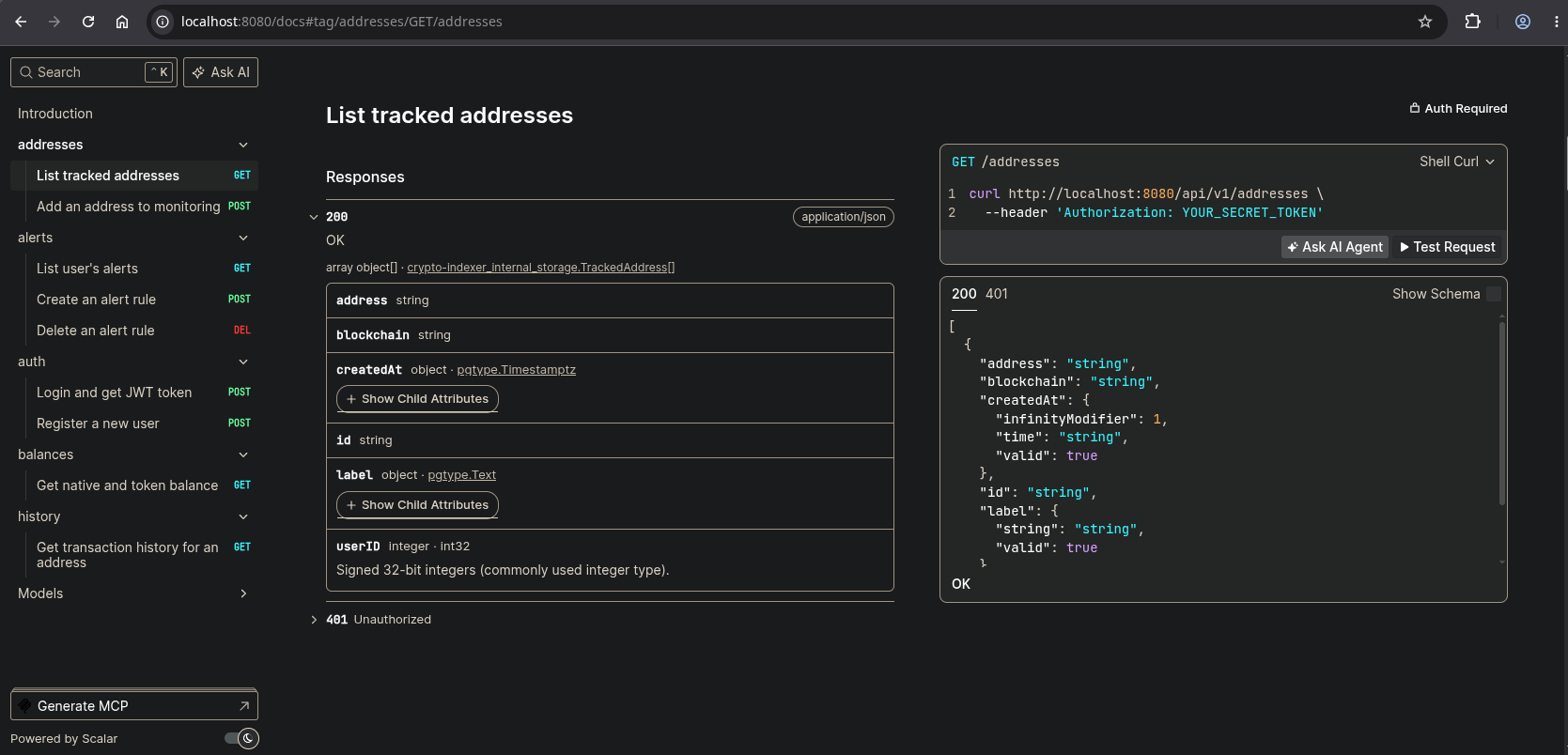Crypto Indexer (Golang)
