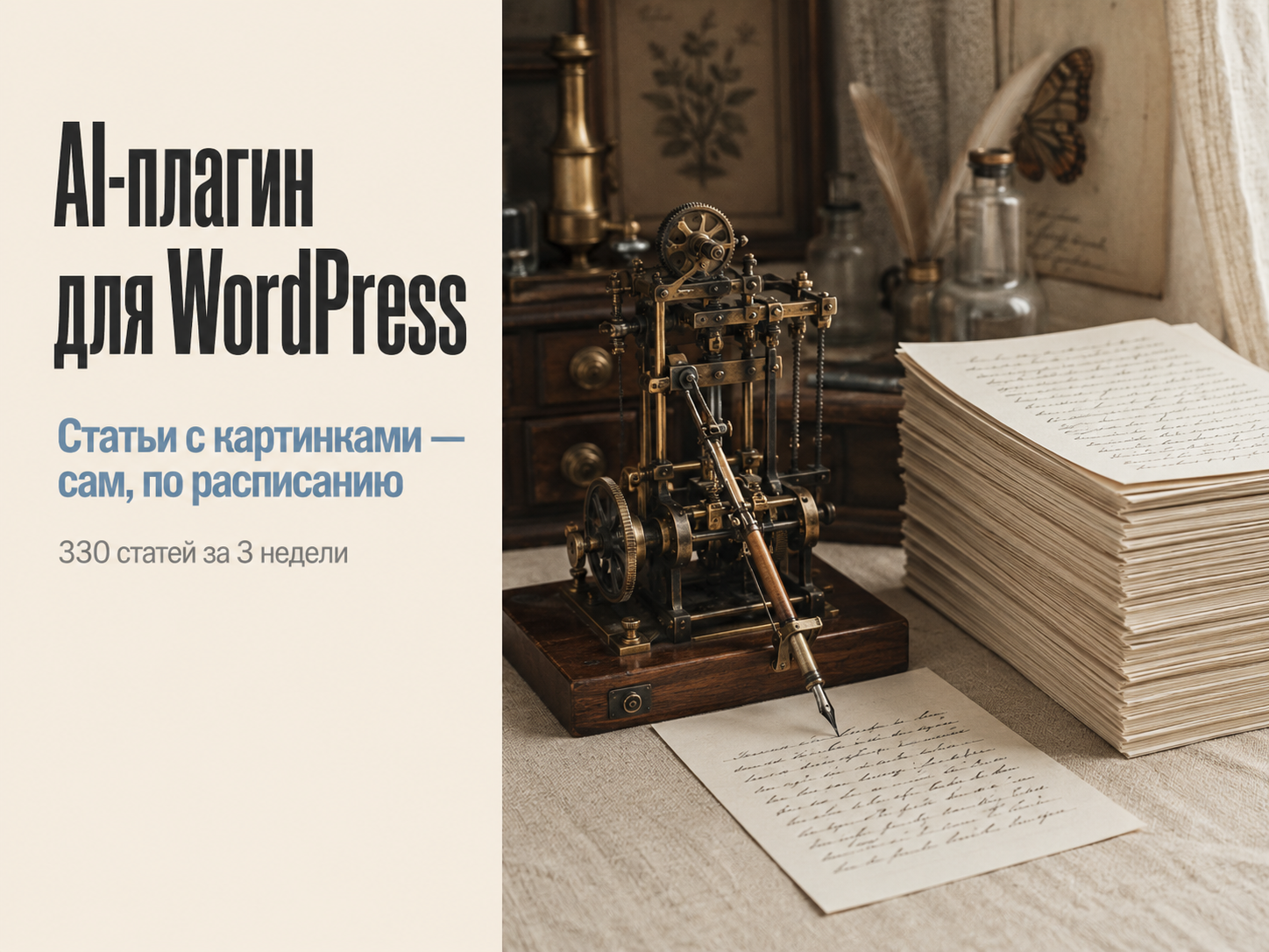 AI-плагин для WordPress: SEO-статьи с картинками без копирайтера