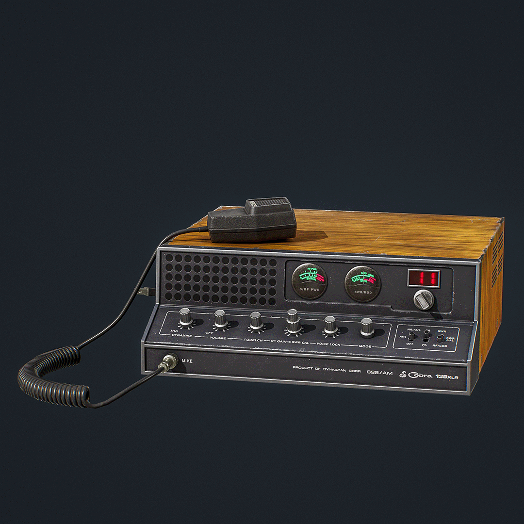 Cobra 139XLR CBRadio | Low Poly, PBR, Game Ready