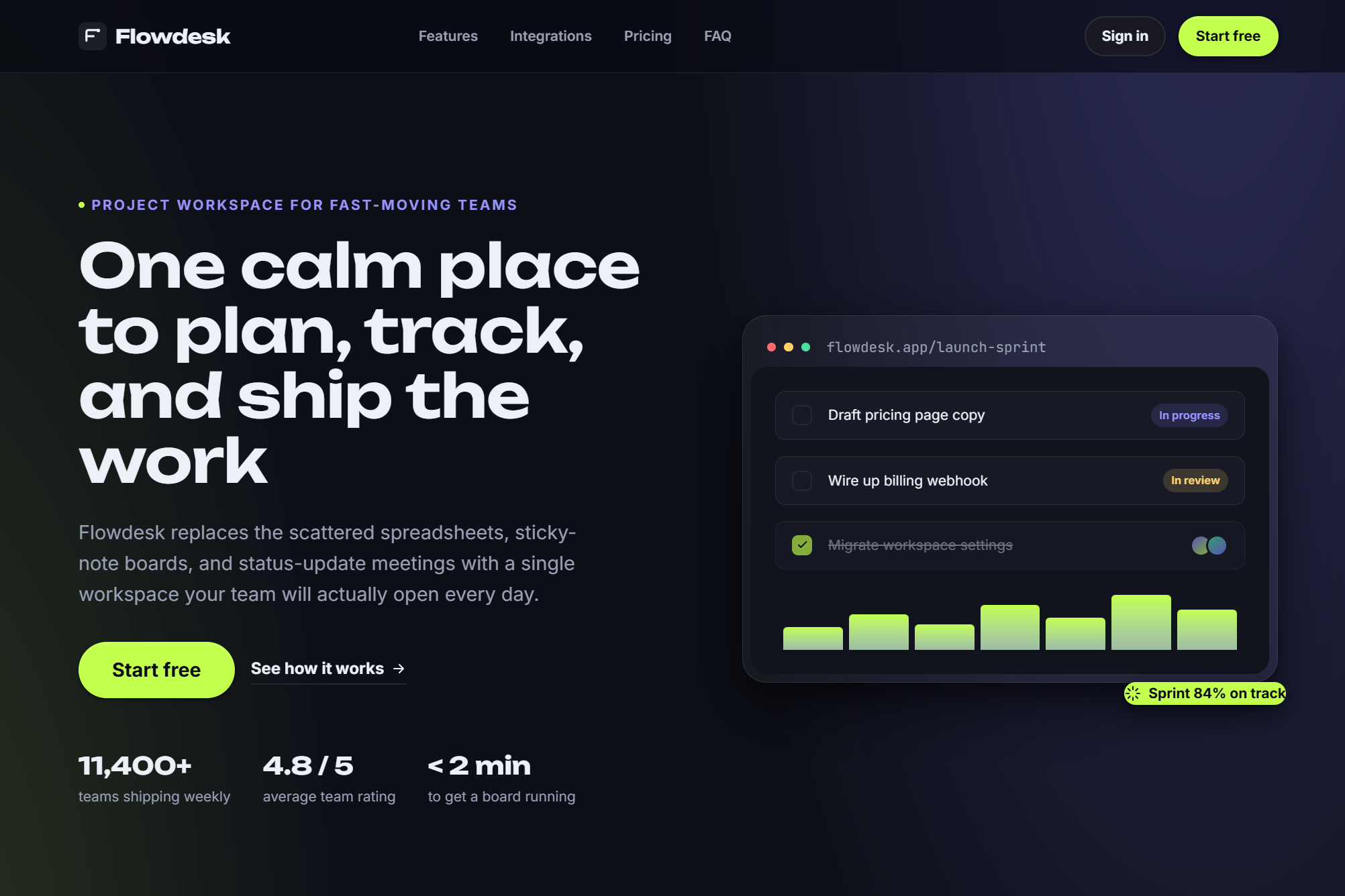 Flowdesk - SaaS-лендинг