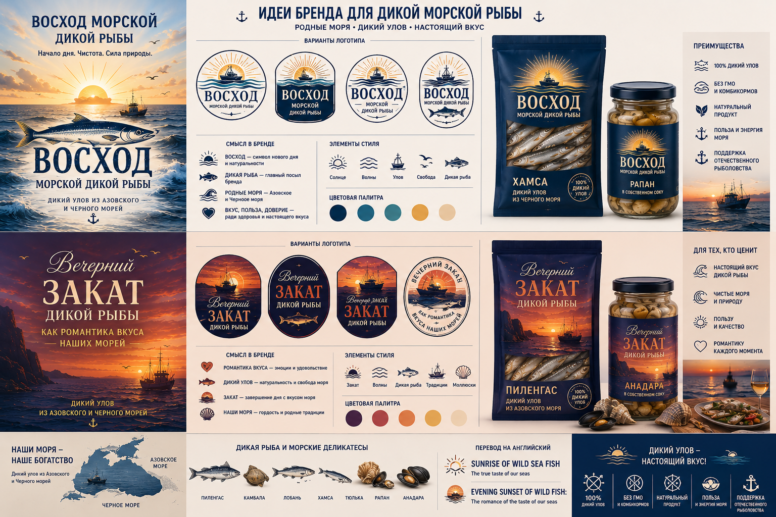 Работы для конкурса с морепродуктами "Wildsea".
