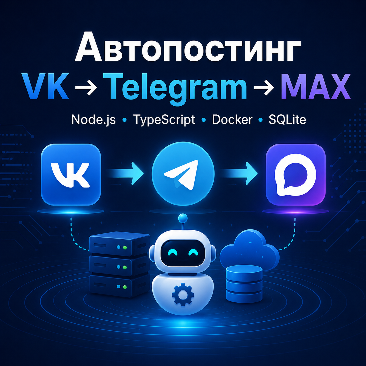 VK → Telegram + MAX Автопостинг