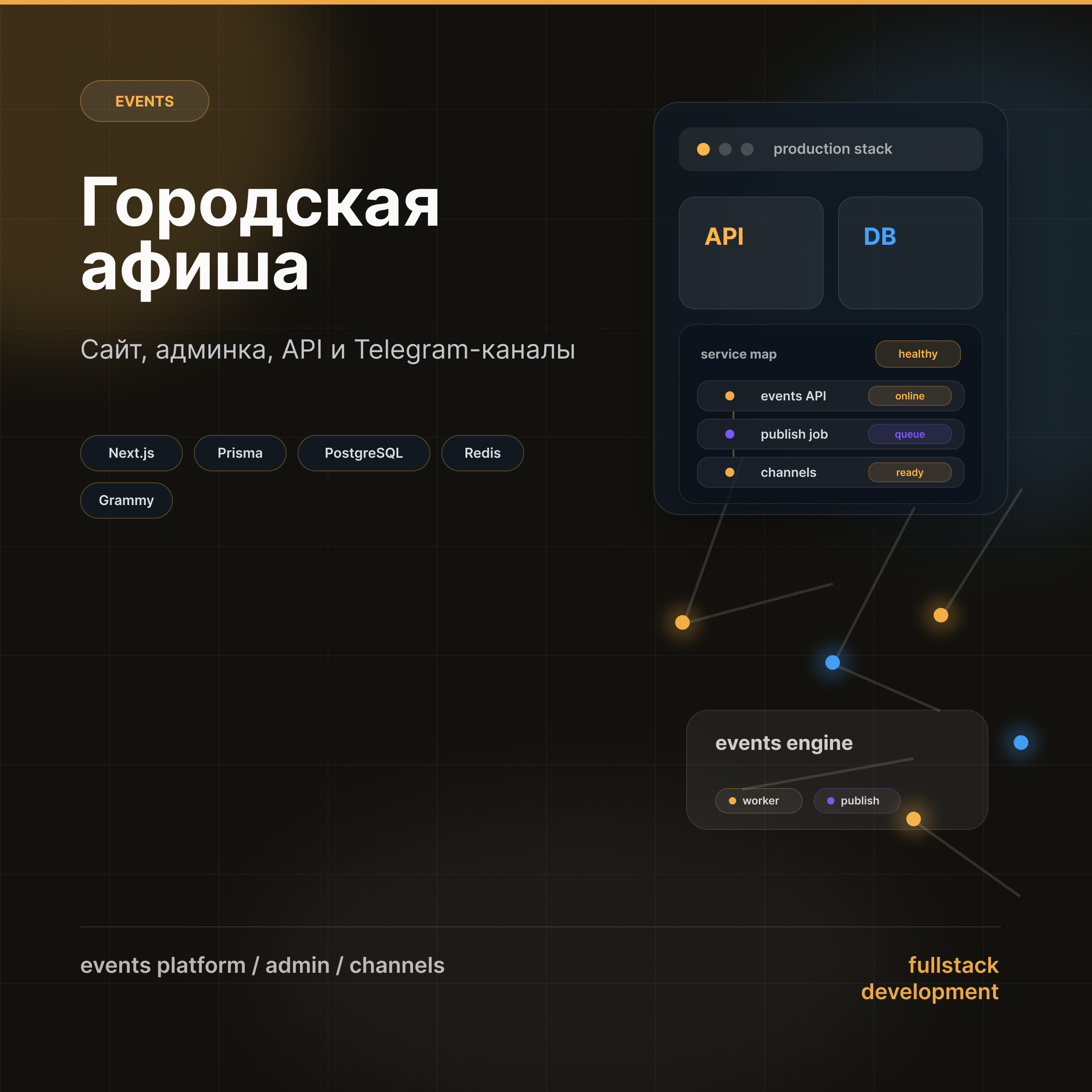 Kudaafisha - портал мероприятий + worker + Telegram