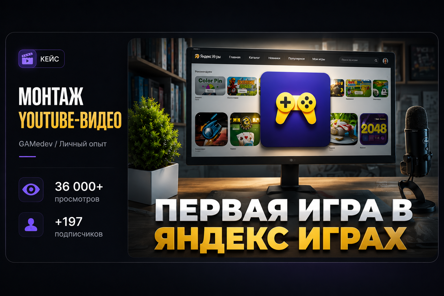 Монтаж YouTube разговорного видео на 36.000 просмотров