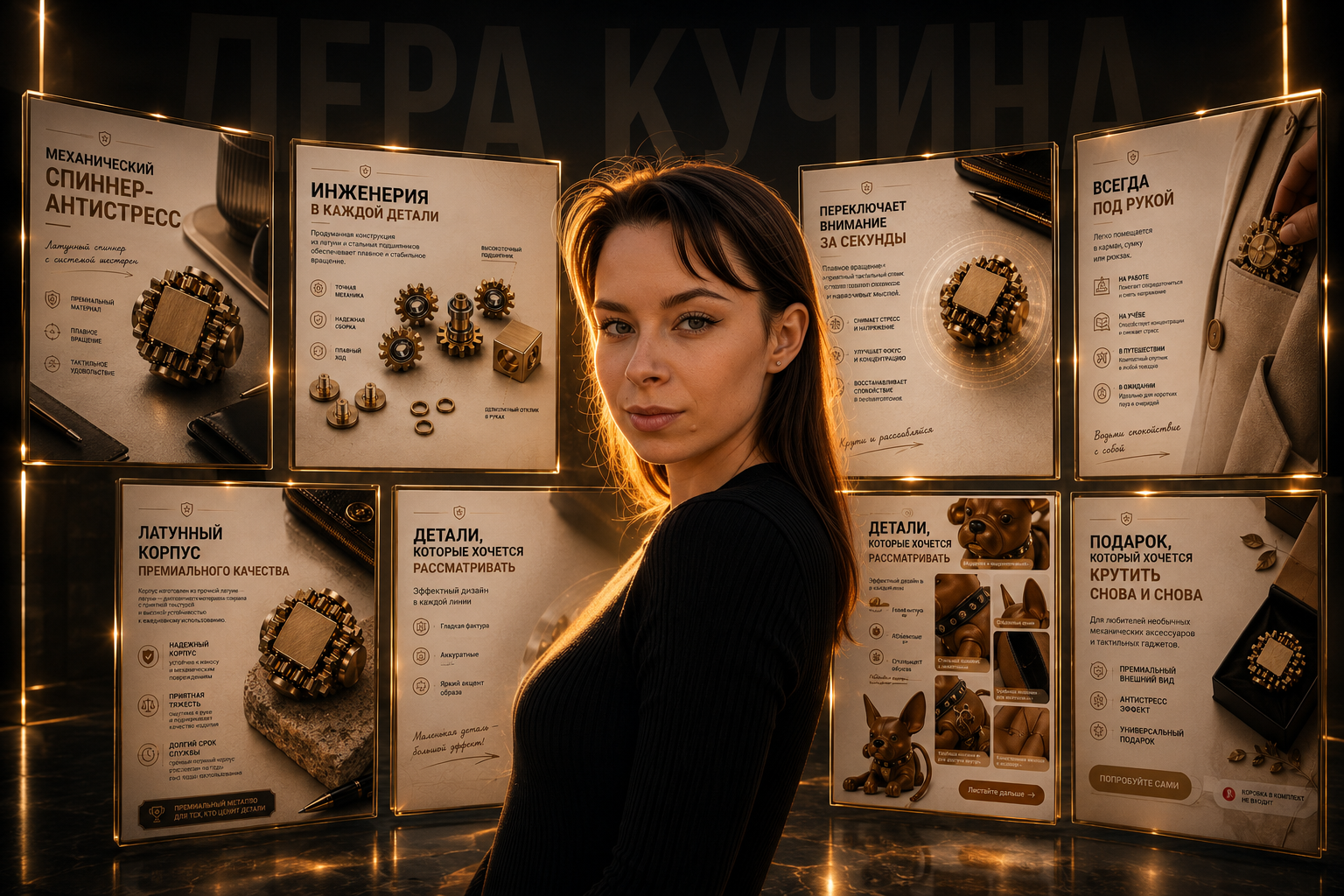 Инфографика для карточки механического спиннера-антистресса
