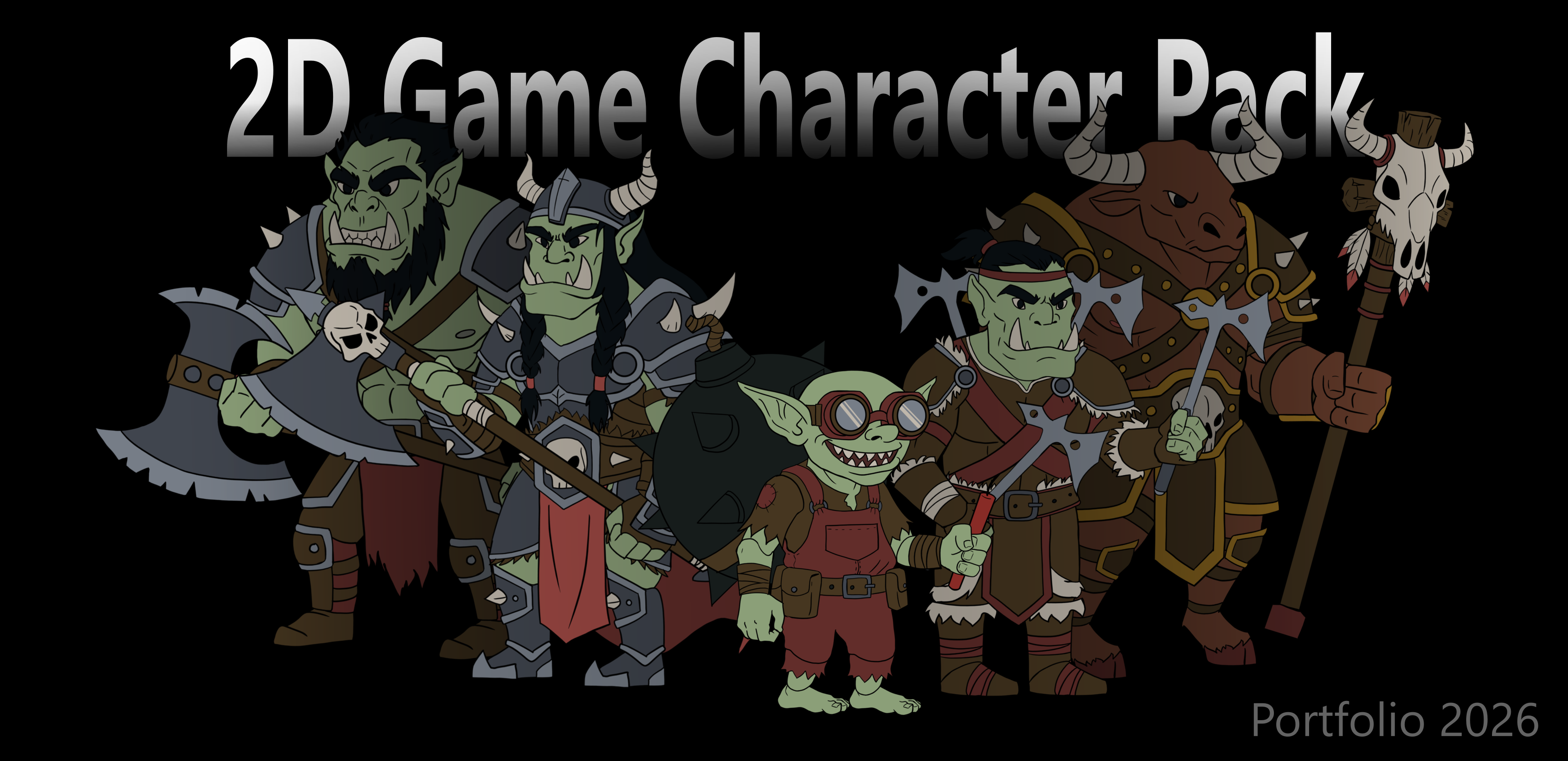 Fantasy Orc Faction – 2D Game Character Pack