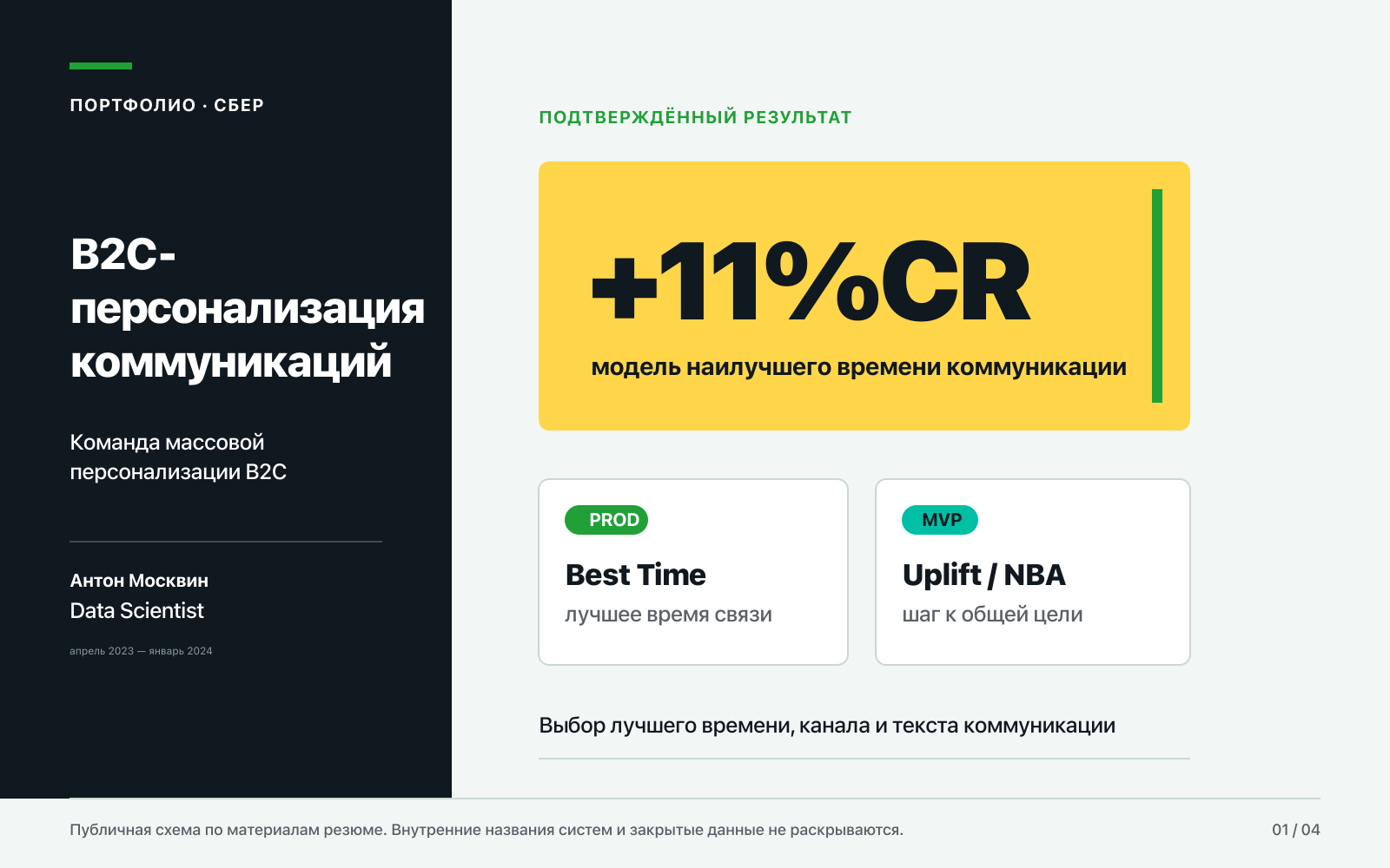 Сбер: ML-персонализация B2C-коммуникаций с ростом CR на 11%