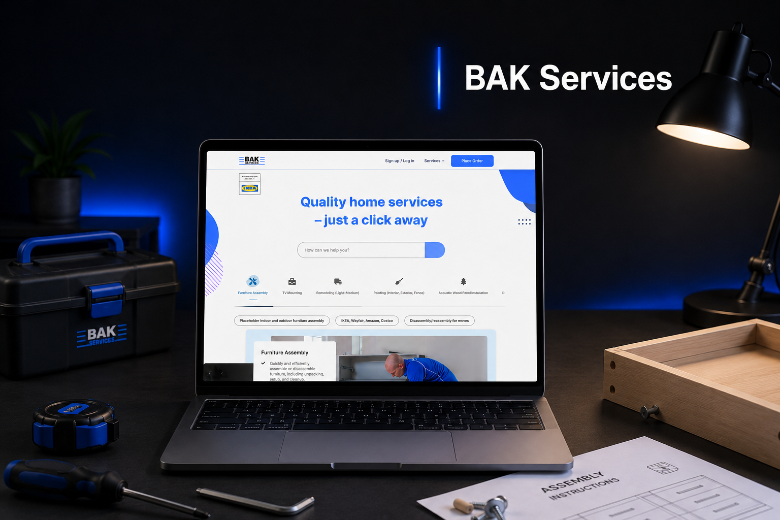 Разработка сайта для «BAK Services»