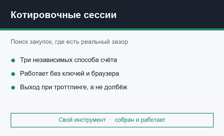 Поиск выгодных котировочных сессий на Портале поставщиков