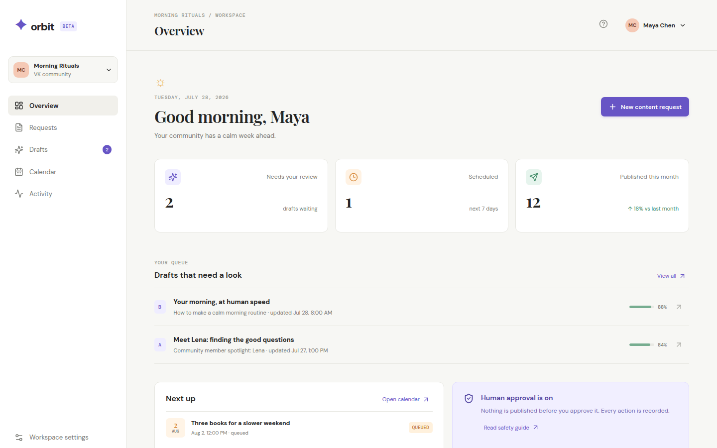 VK AI Community Content Manager