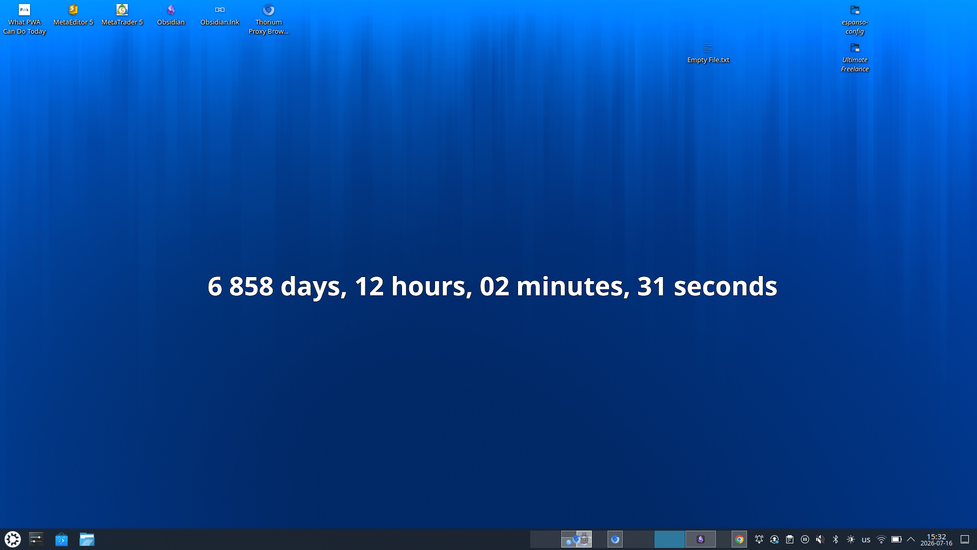 Linux Lifetime Wallpaper Counter