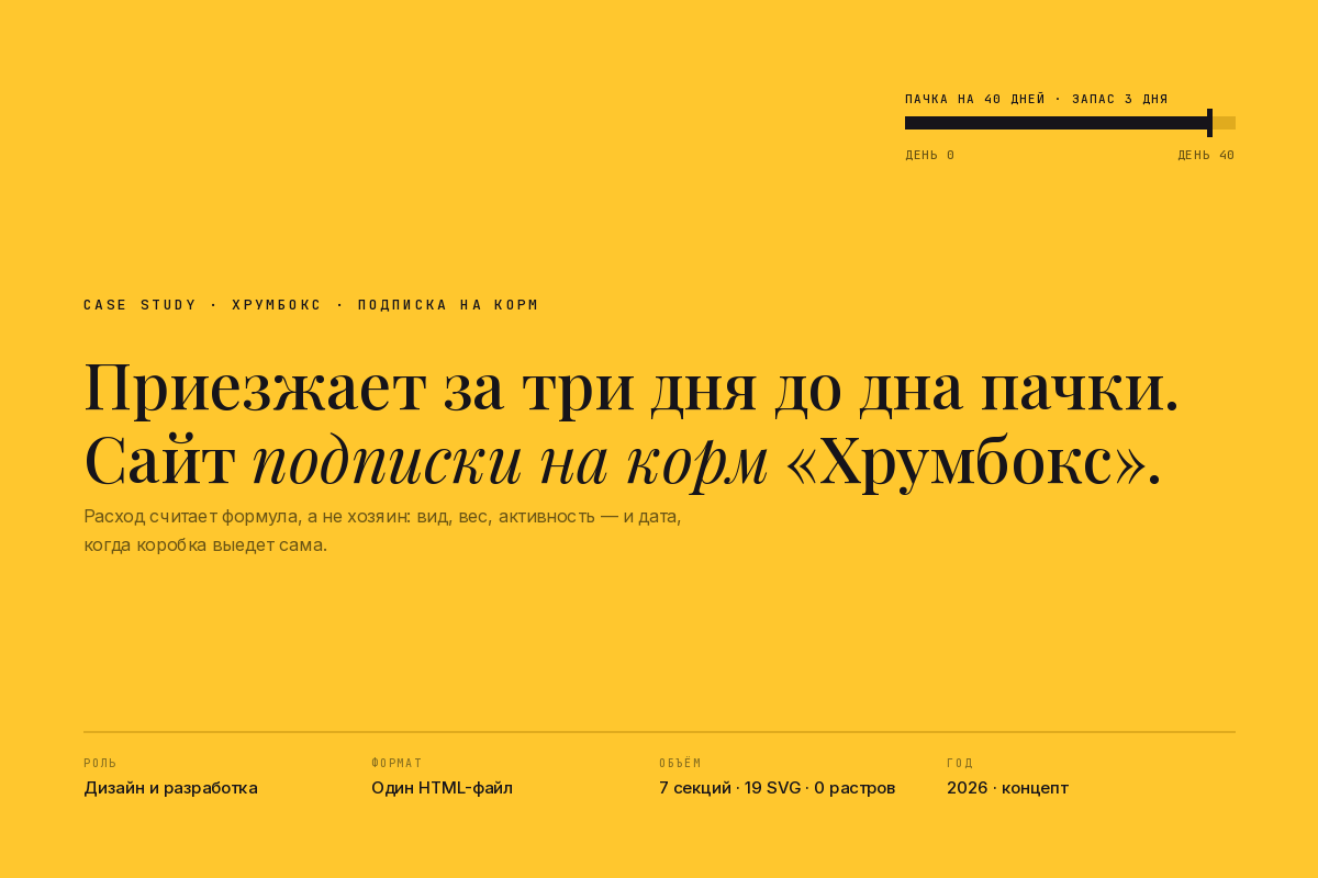 Демо-сайт зоомагазина с подпиской «Хрумбокс»