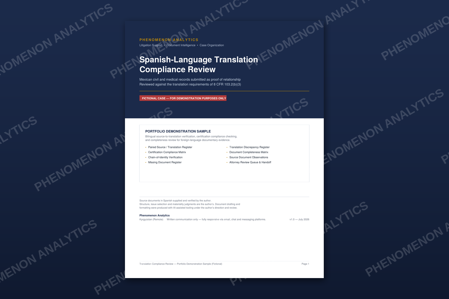Проверка переводов документов с испанского для подачи в USCIS: сверка с оригиналом, заверения, полнота комплекта