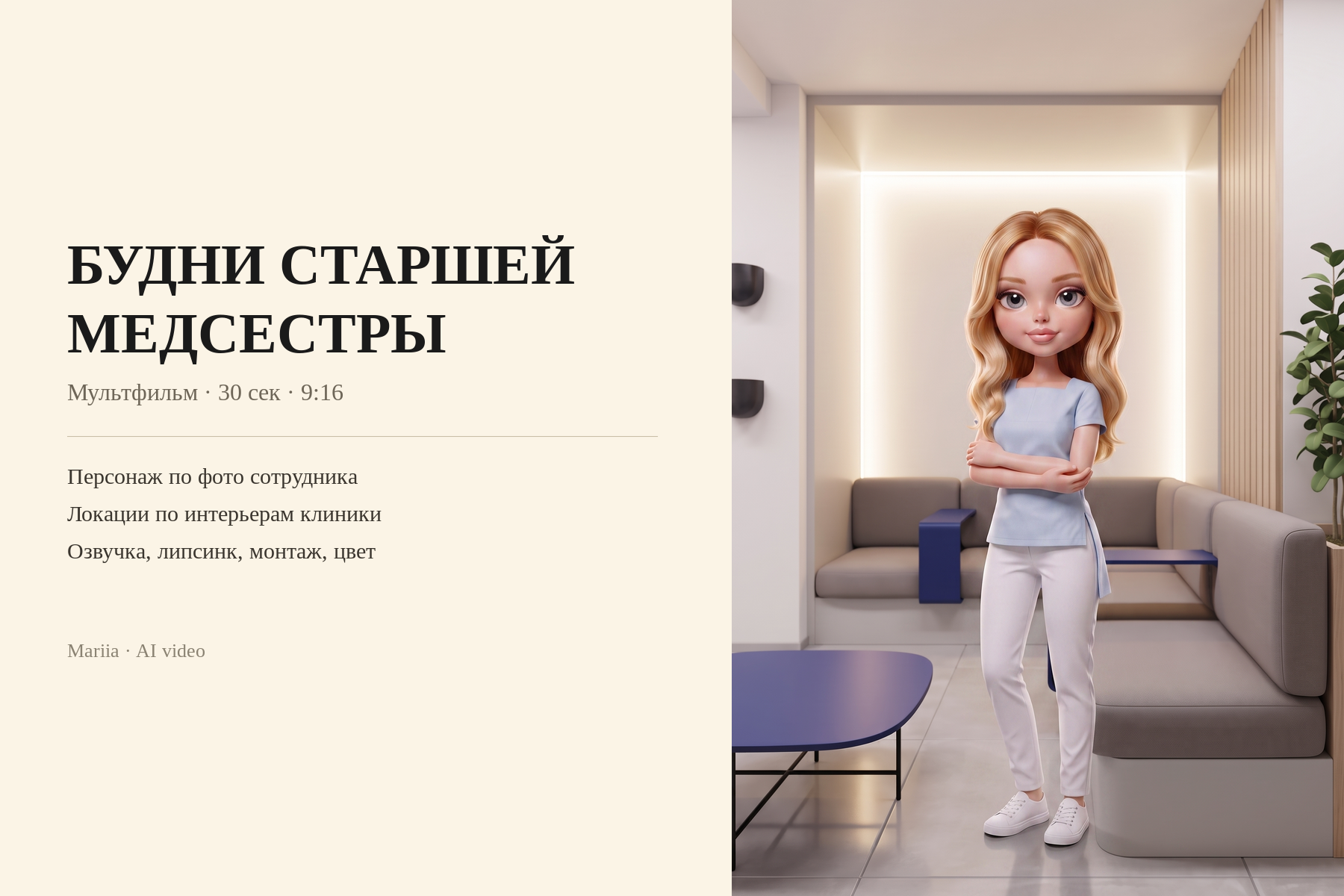 Будни старшей медсестры — мультфильм для стоматологической клиники