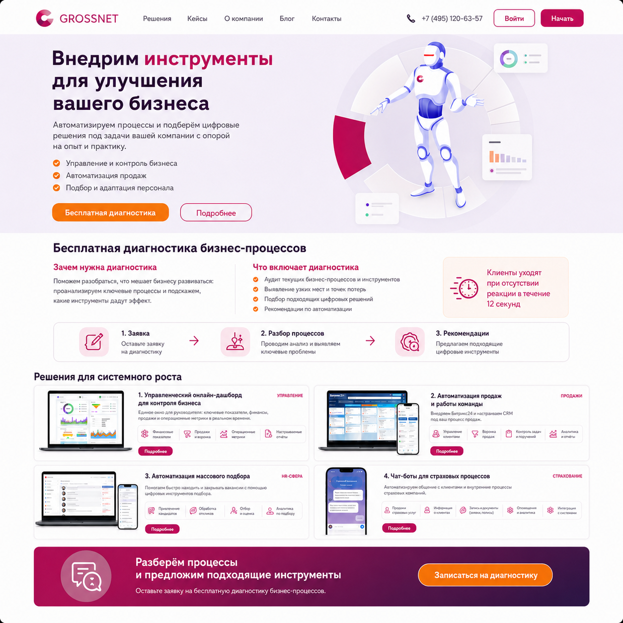 Сайт компании IT автоматизация