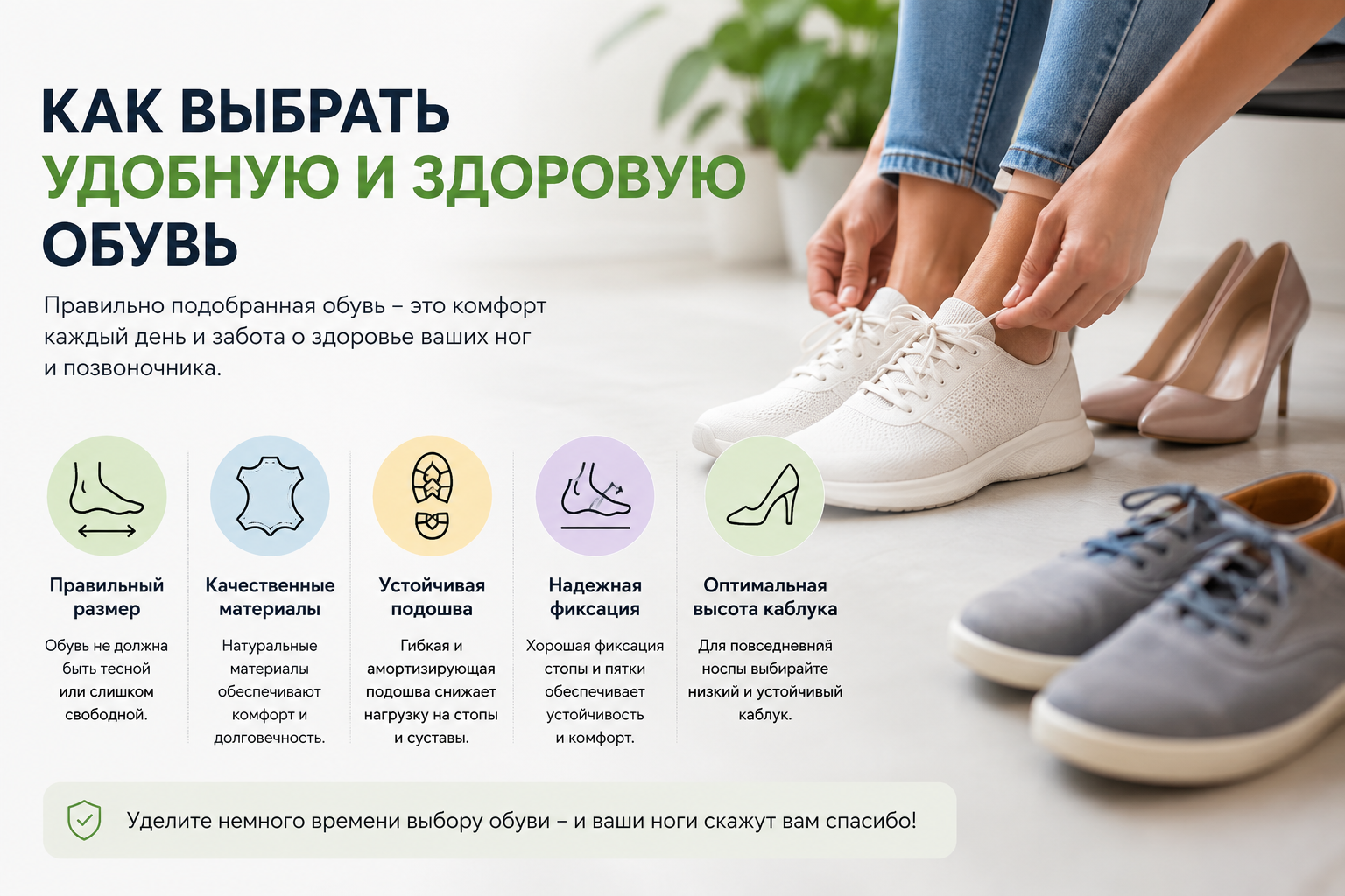 Как выбрать удобную и здоровую обувь