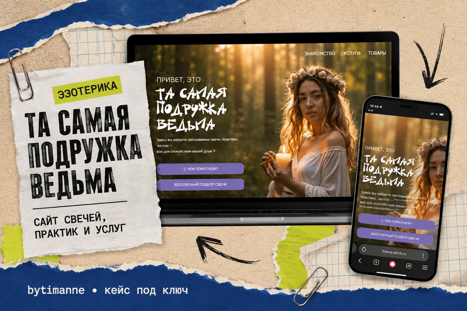 Интернет-витрина программных свечей «Та самая подружка ведьма»